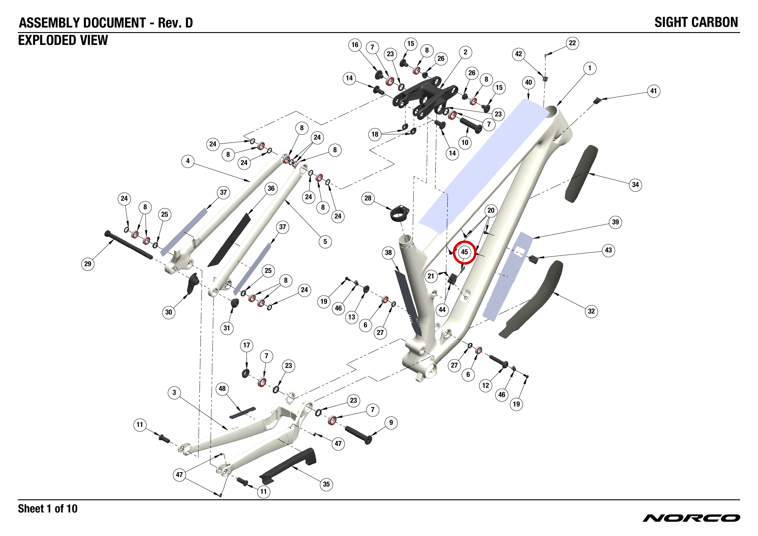 Official technical drawing with the relevant callout highlighted in red