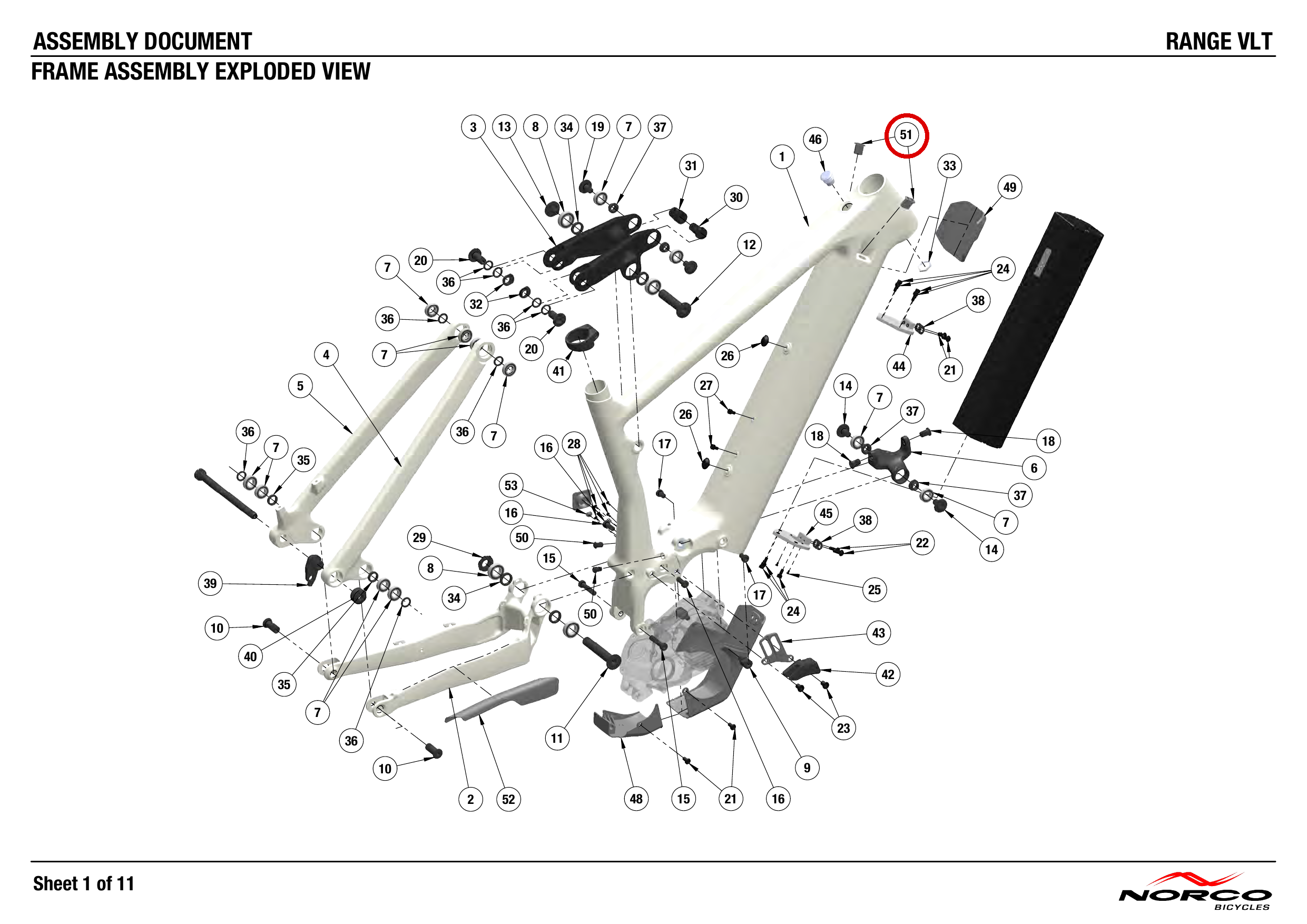 Official technical drawing with the relevant callout highlighted in red