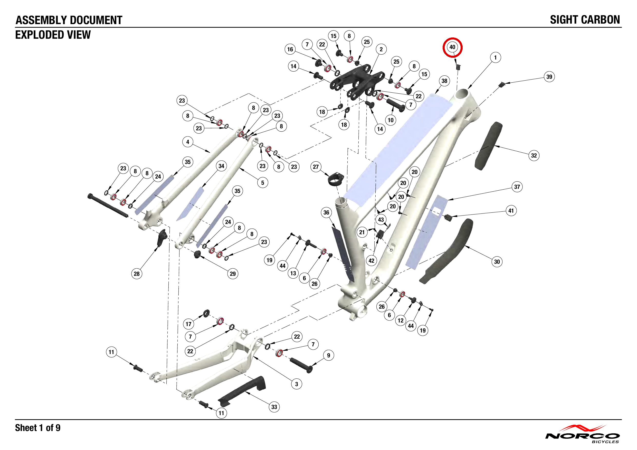 Official technical drawing with the relevant callout highlighted in red