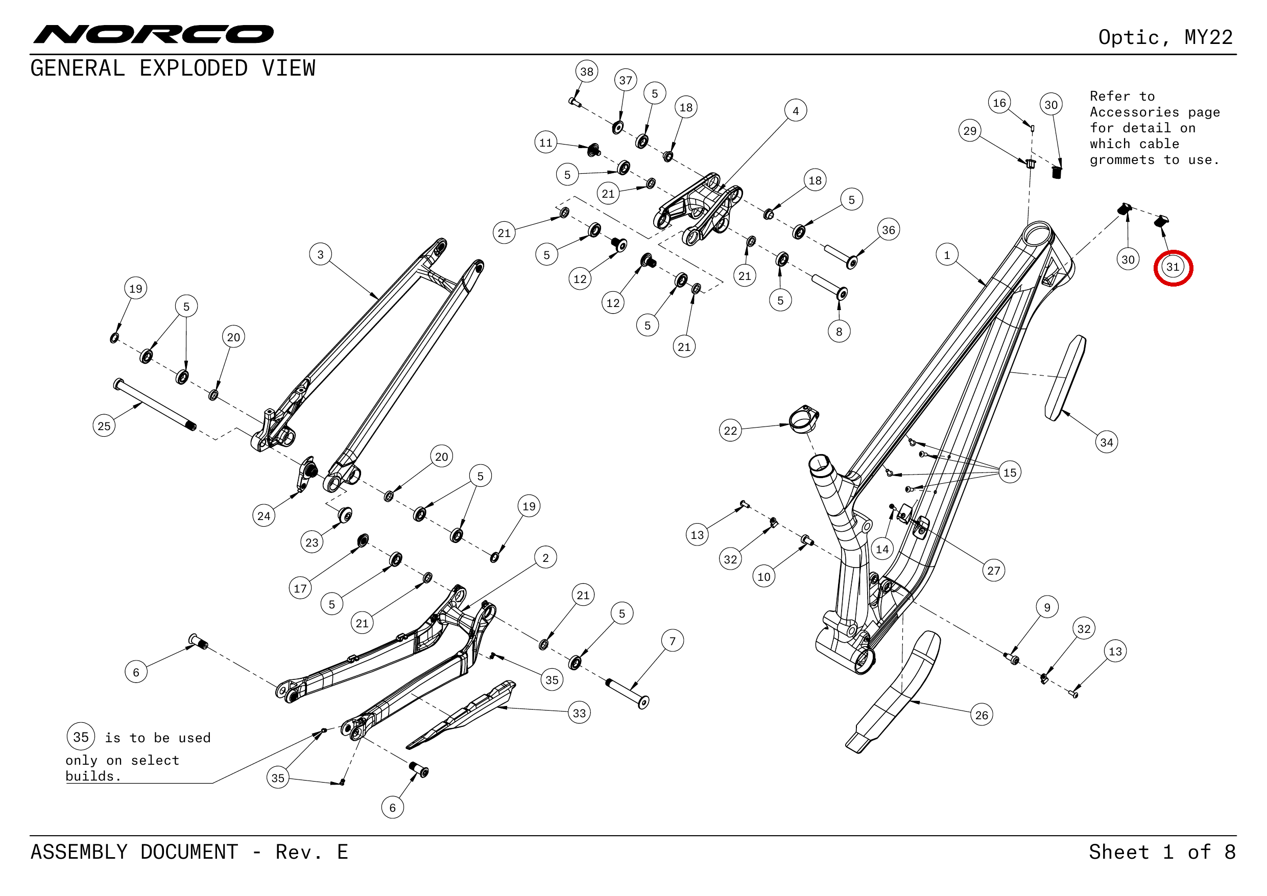 Official technical drawing with the relevant callout highlighted in red