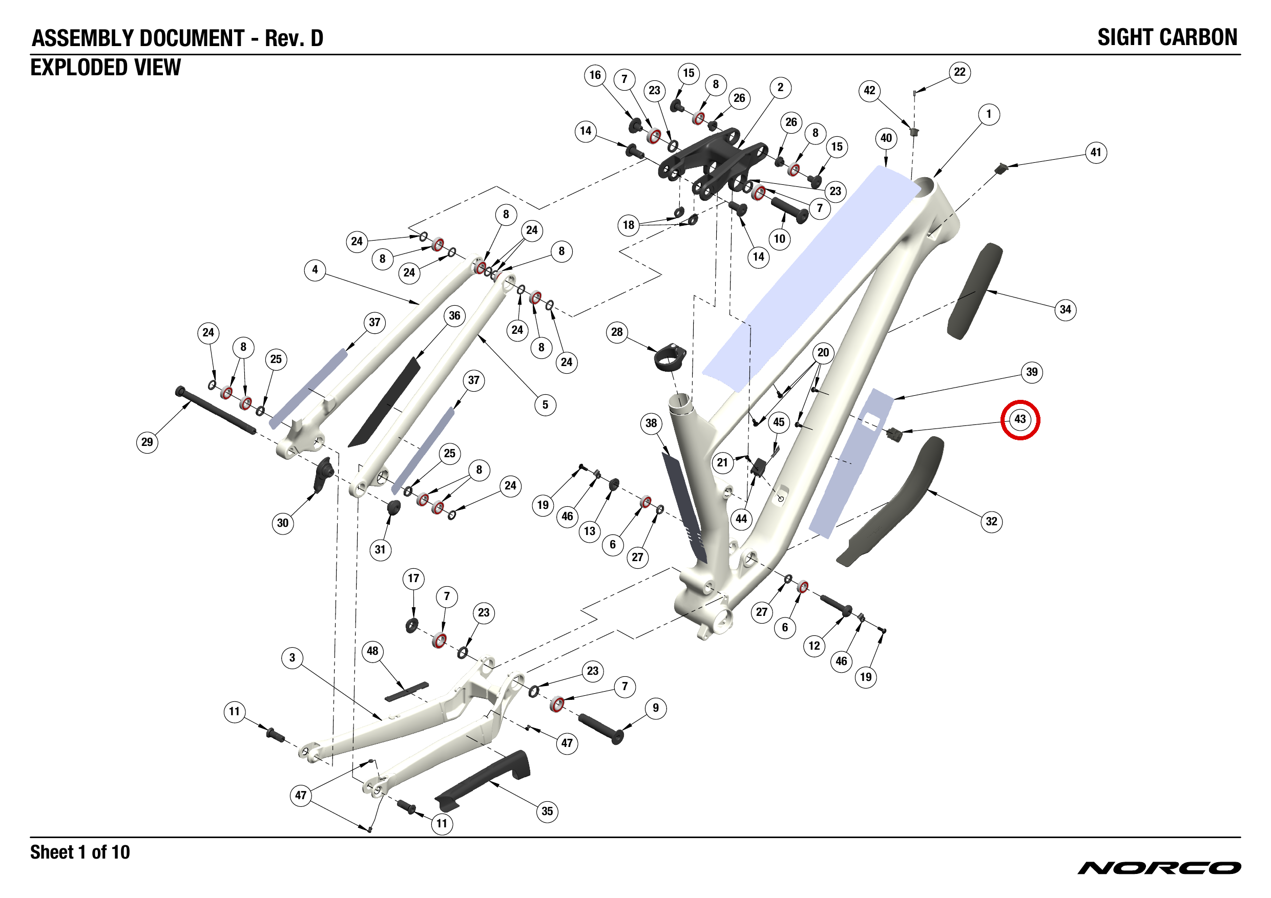 Official technical drawing with the relevant callout highlighted in red