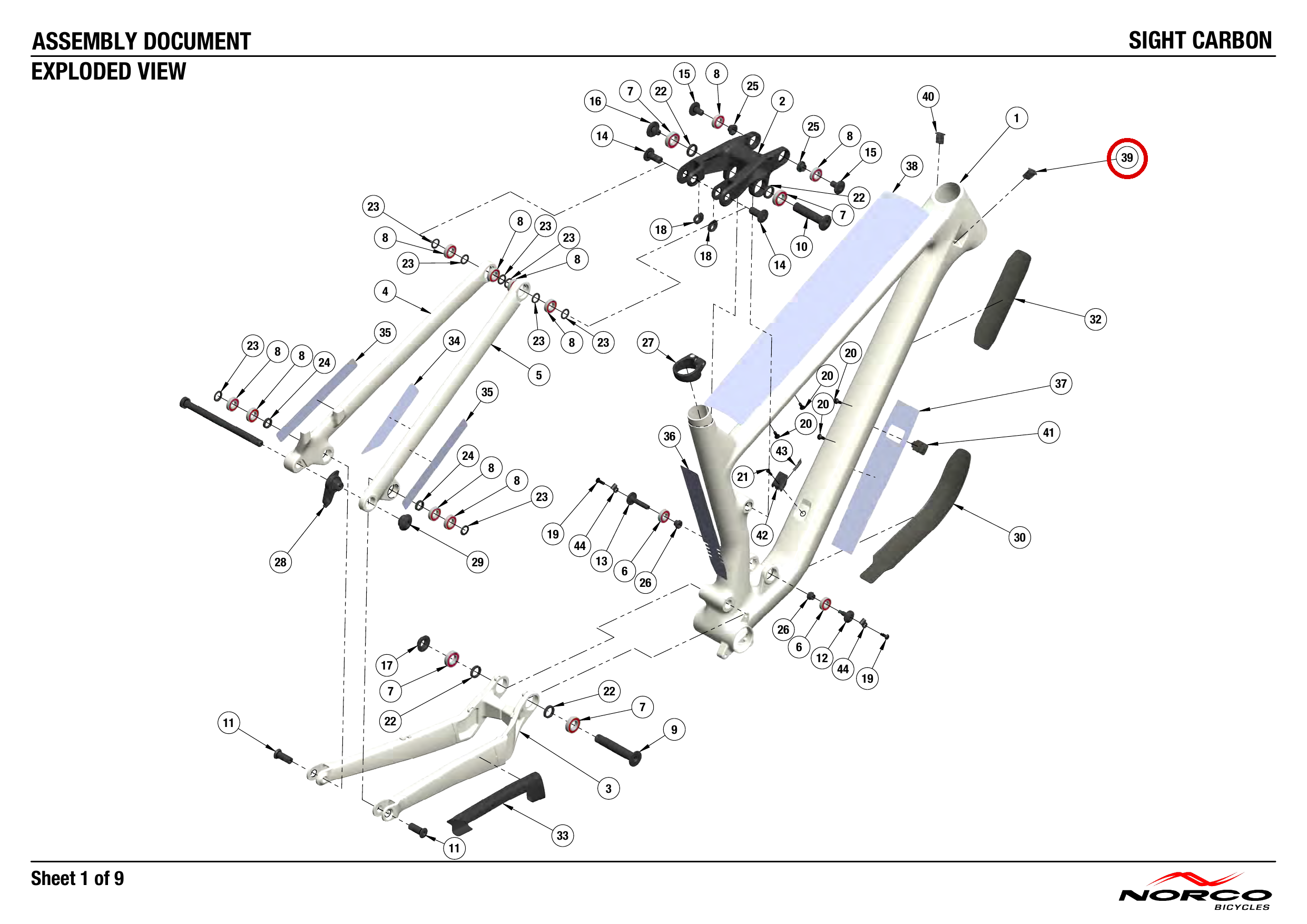 Official technical drawing with the relevant callout highlighted in red