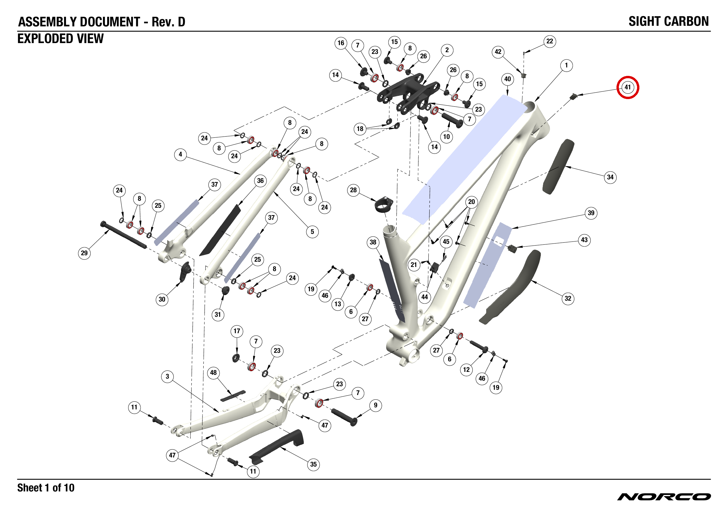 Official technical drawing with the relevant callout highlighted in red