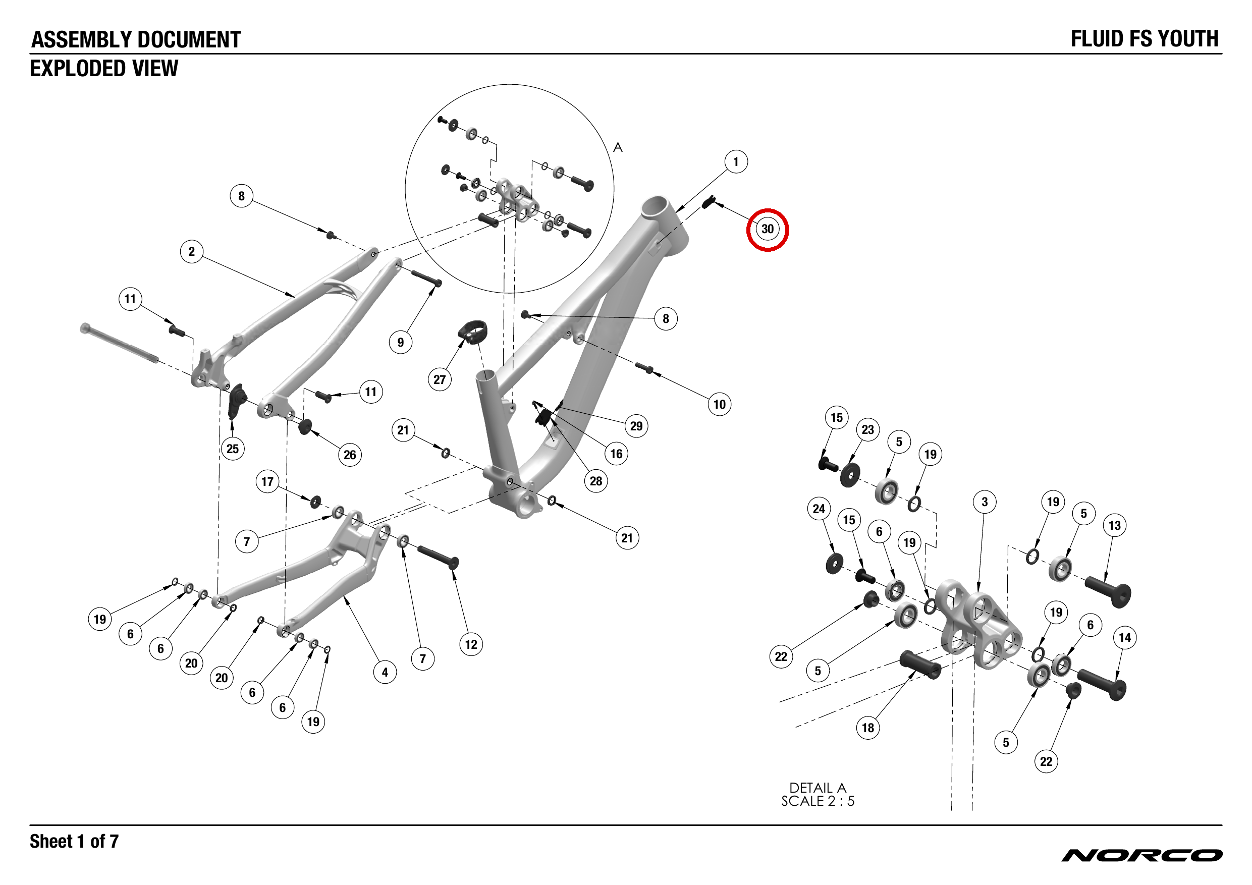 Official technical drawing with the relevant callout highlighted in red