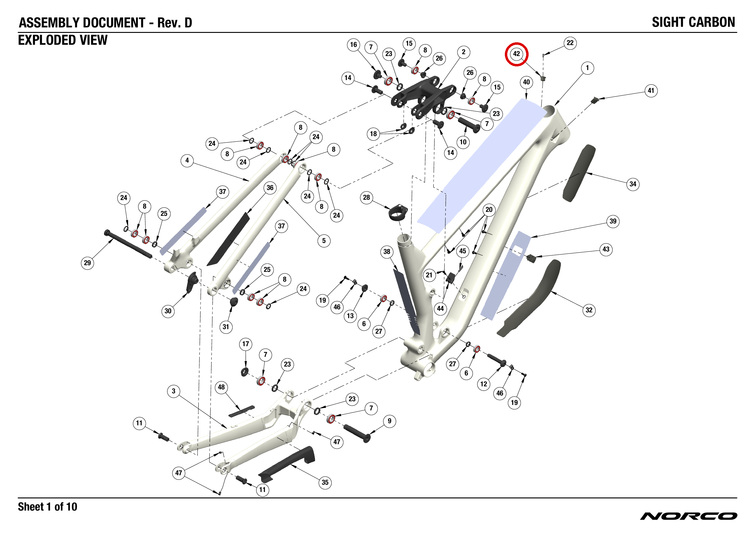 Official technical drawing with the relevant callout highlighted in red
