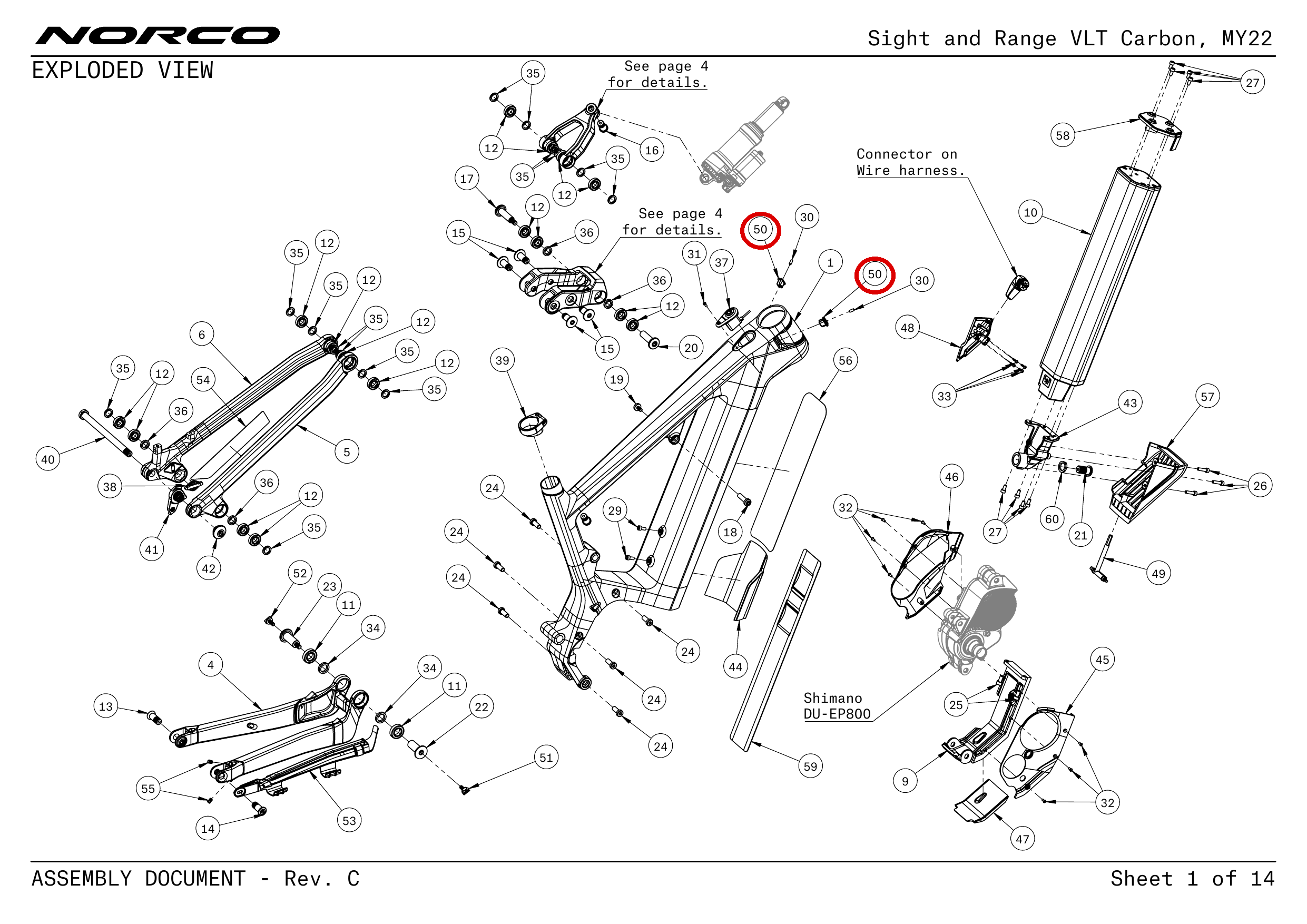 Official technical drawing with the relevant callout highlighted in red