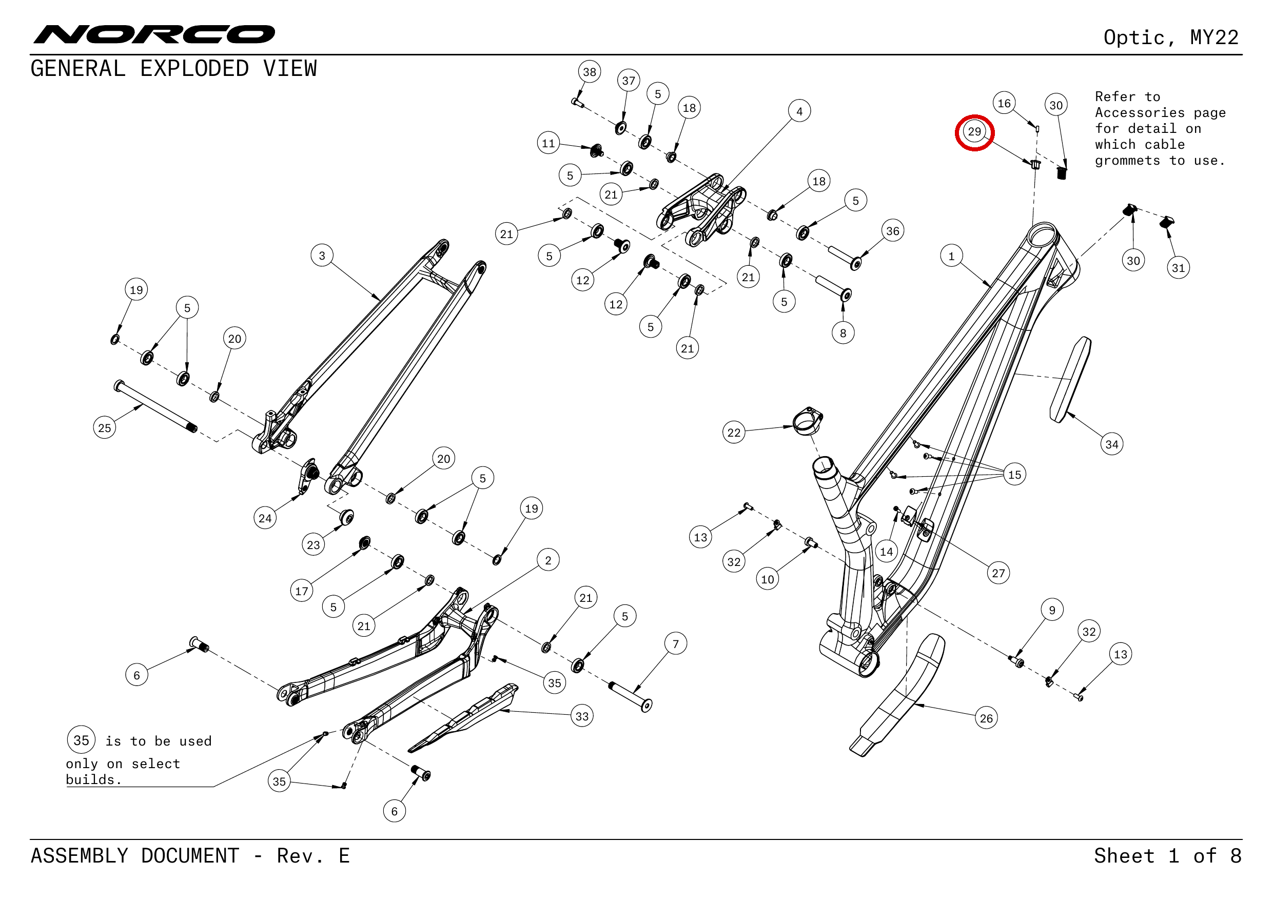 Official technical drawing with the relevant callout highlighted in red