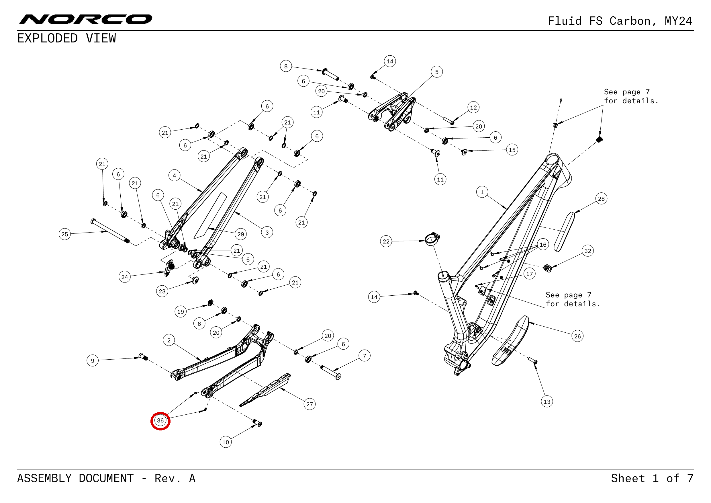 Official technical drawing with the relevant callout highlighted in red