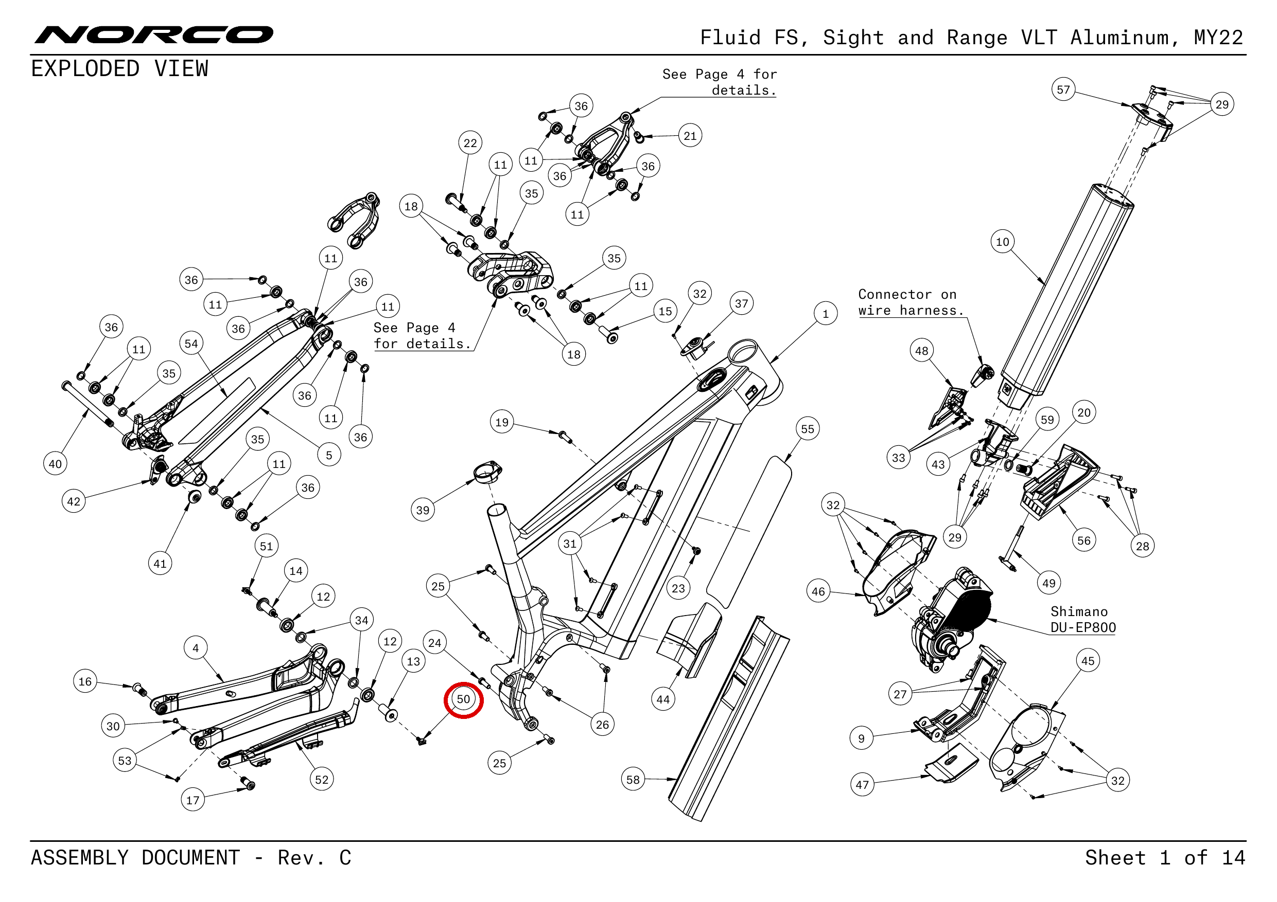 Official technical drawing with the relevant callout highlighted in red