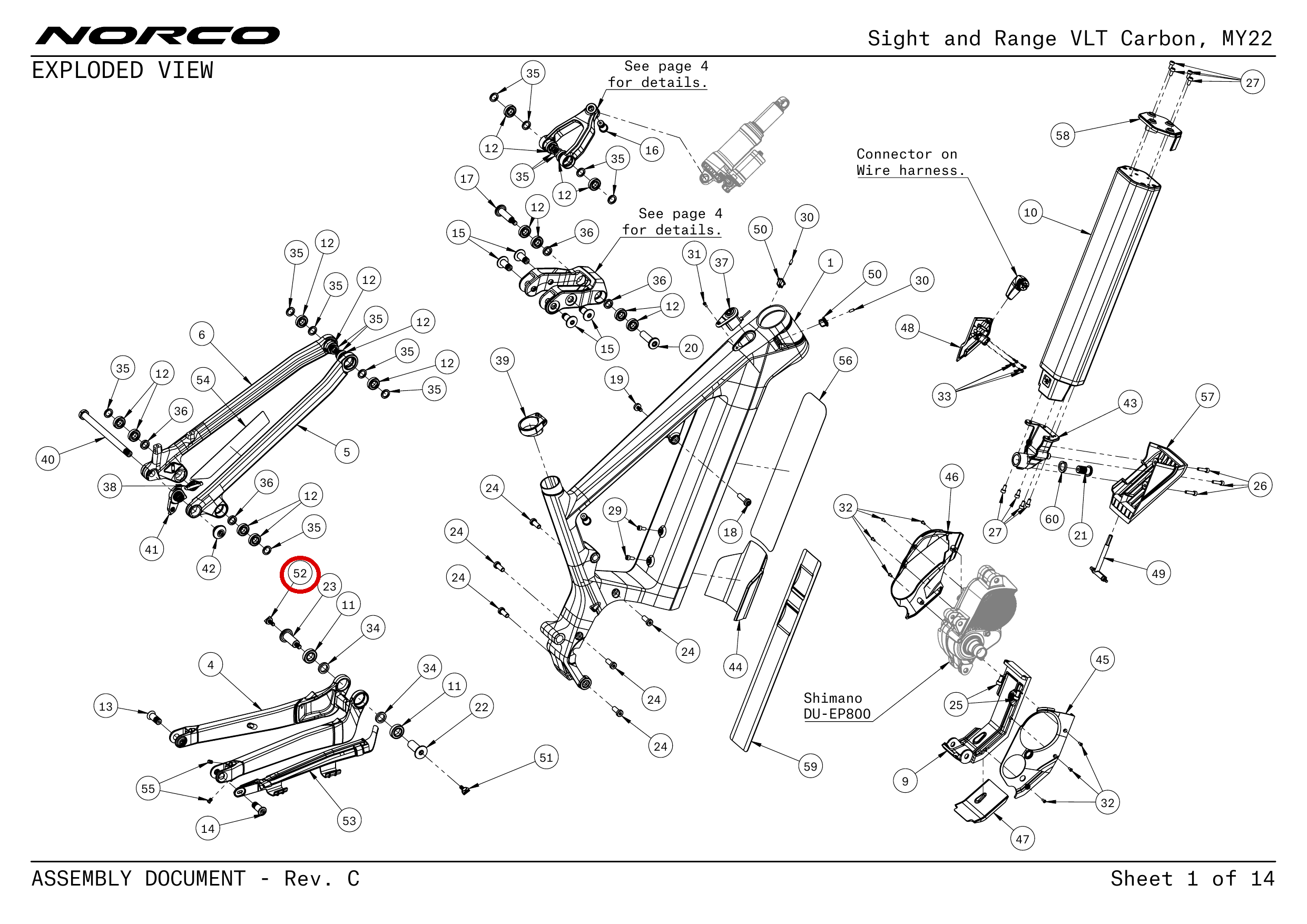 Official technical drawing with the relevant callout highlighted in red