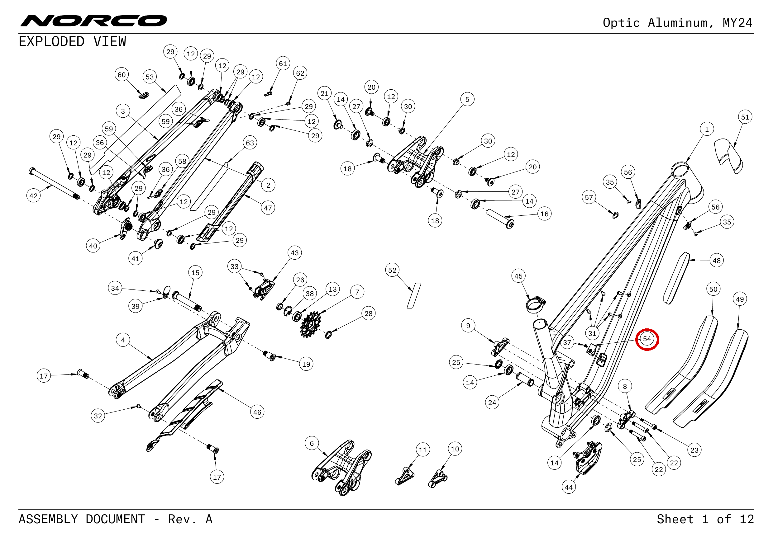 Official technical drawing with the relevant callout highlighted in red