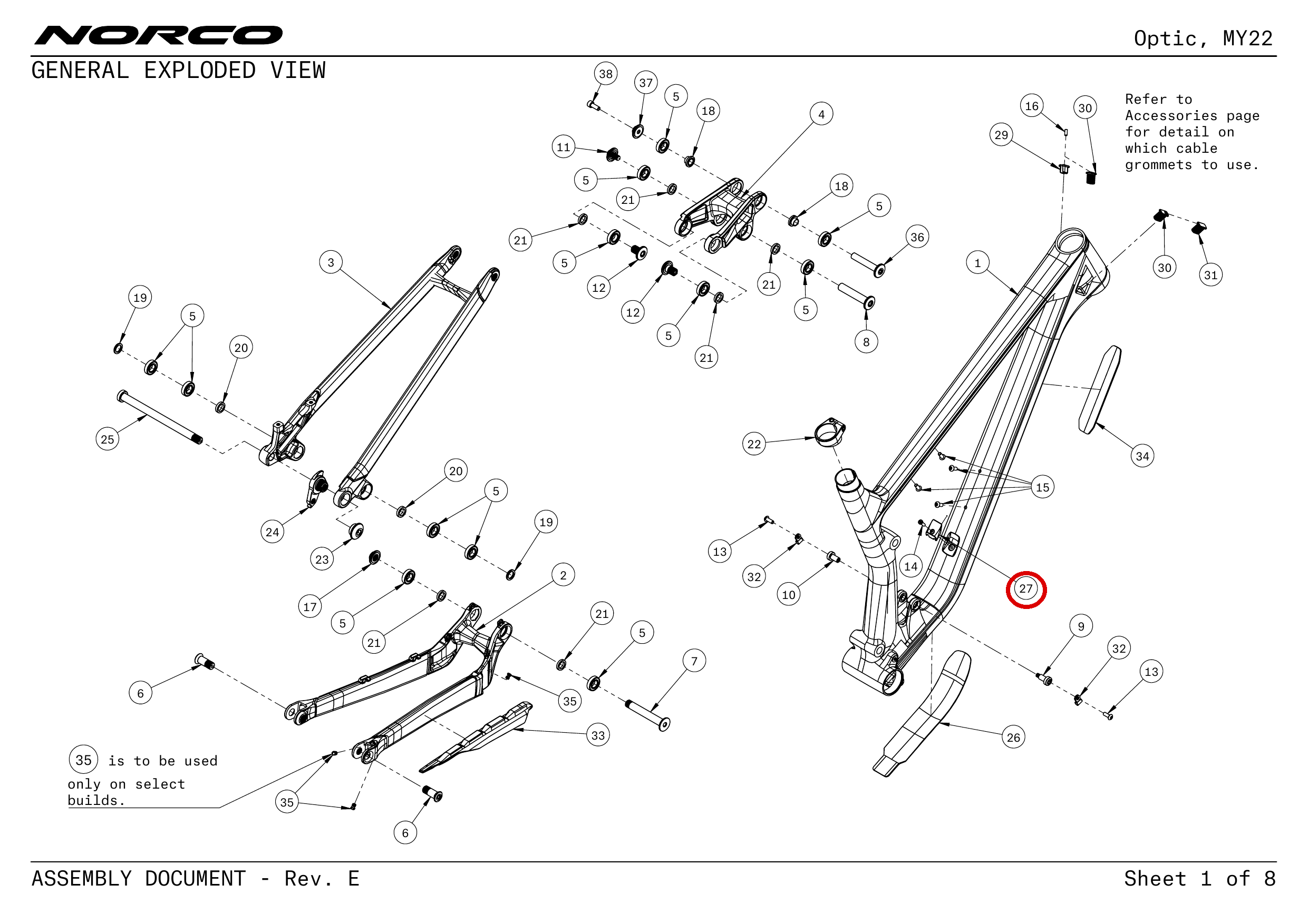 Official technical drawing with the relevant callout highlighted in red