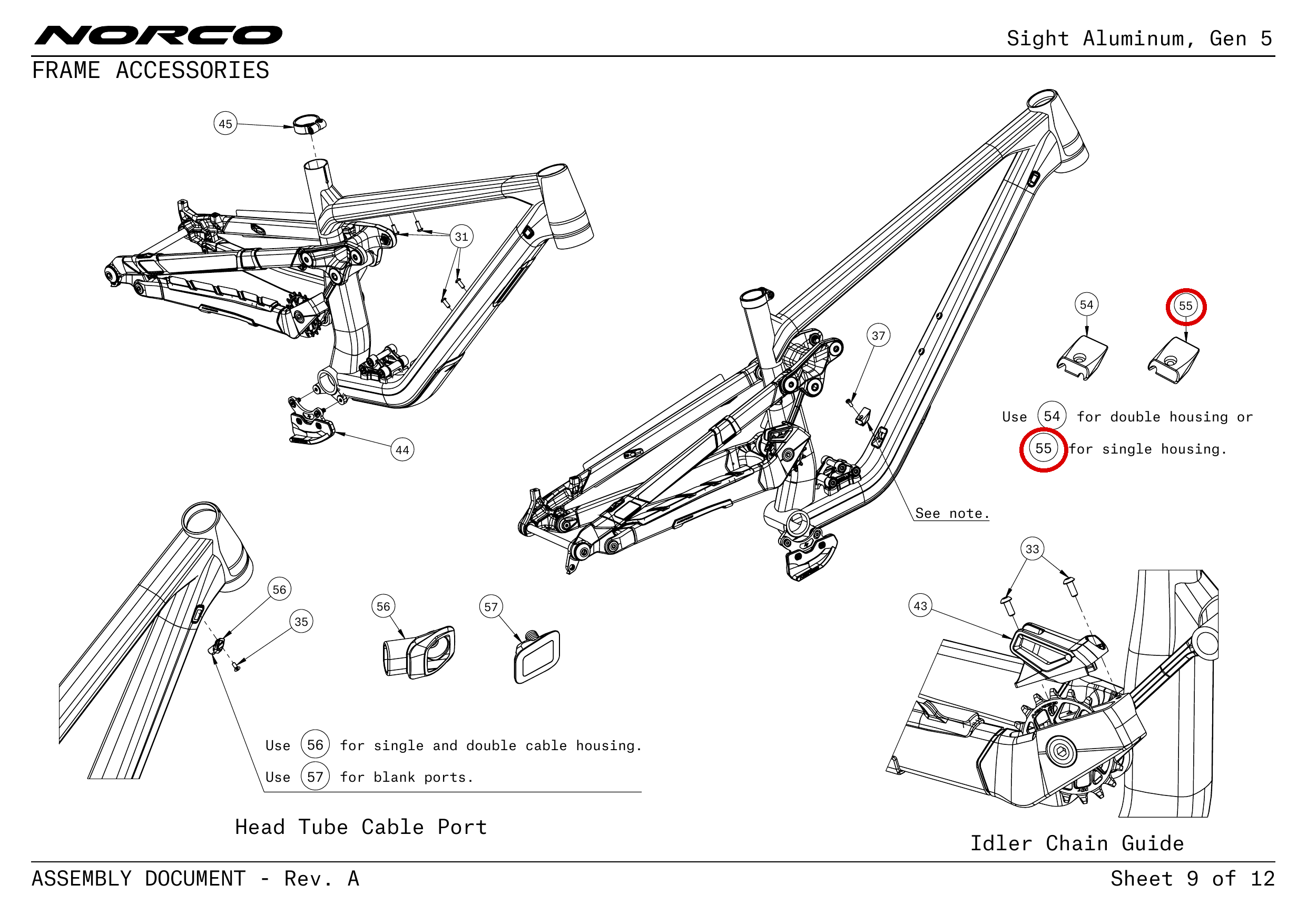 Official technical drawing with the relevant callout highlighted in red