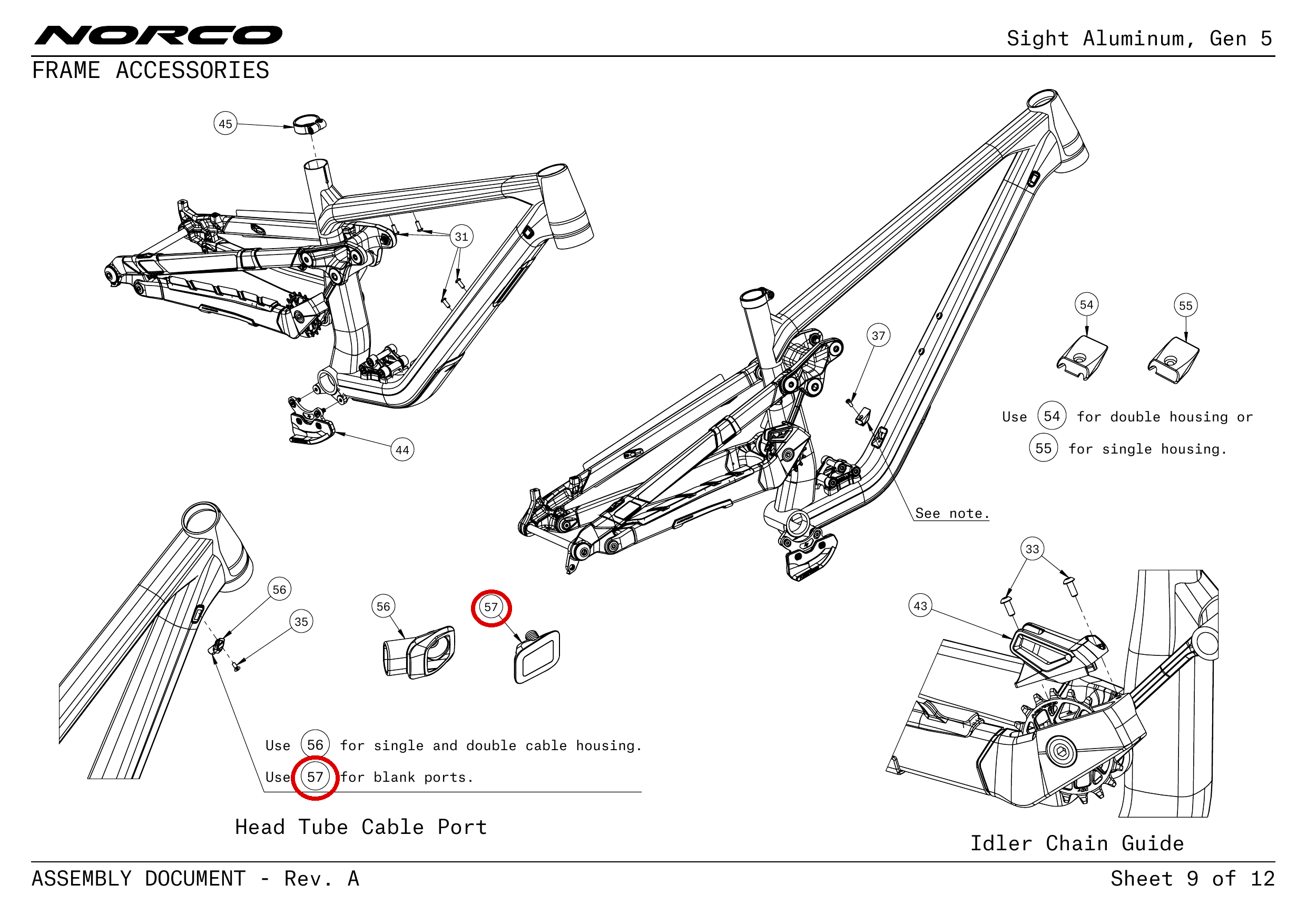 Official technical drawing with the relevant callout highlighted in red