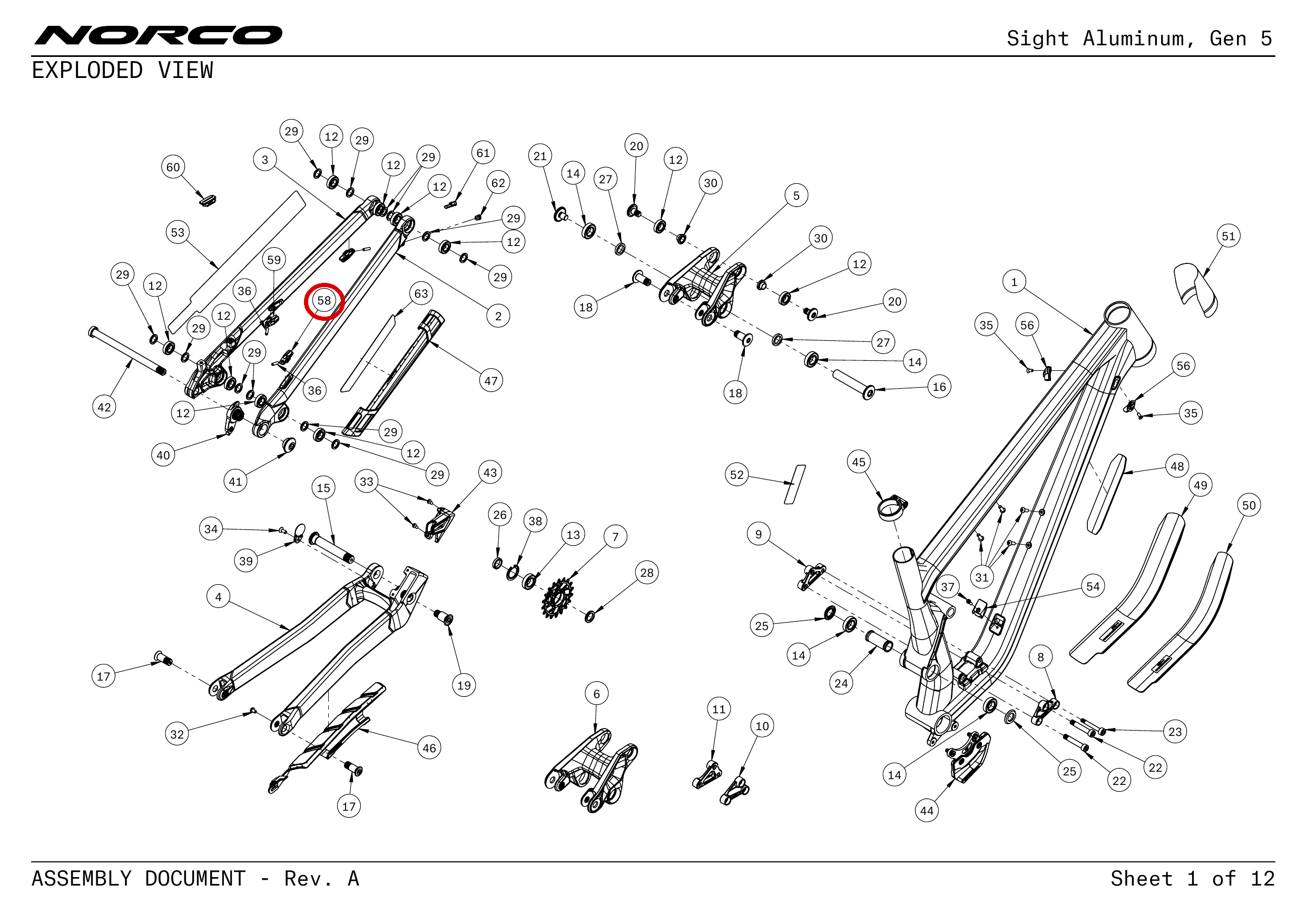 Official technical drawing with the relevant callout highlighted in red