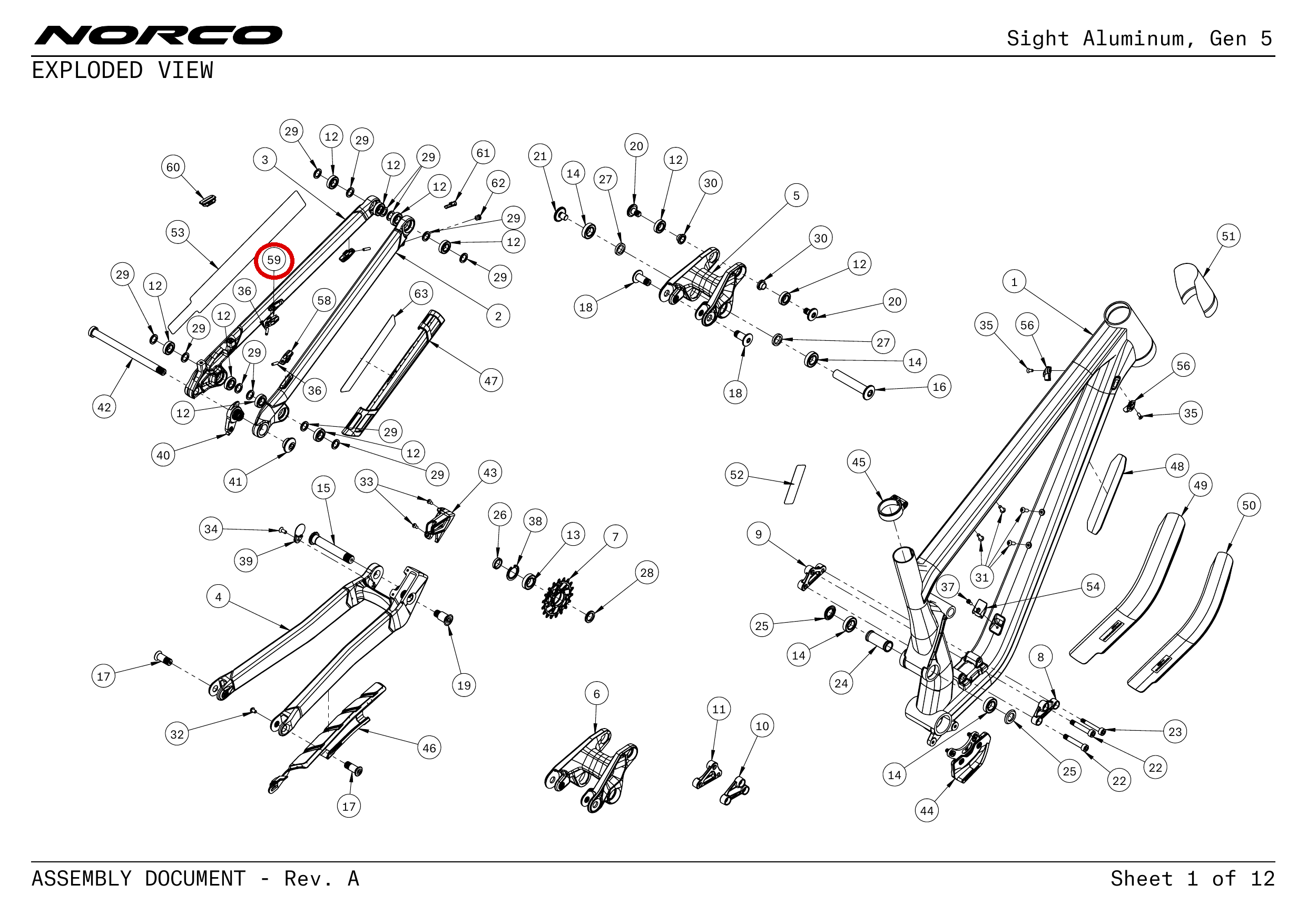 Official technical drawing with the relevant callout highlighted in red