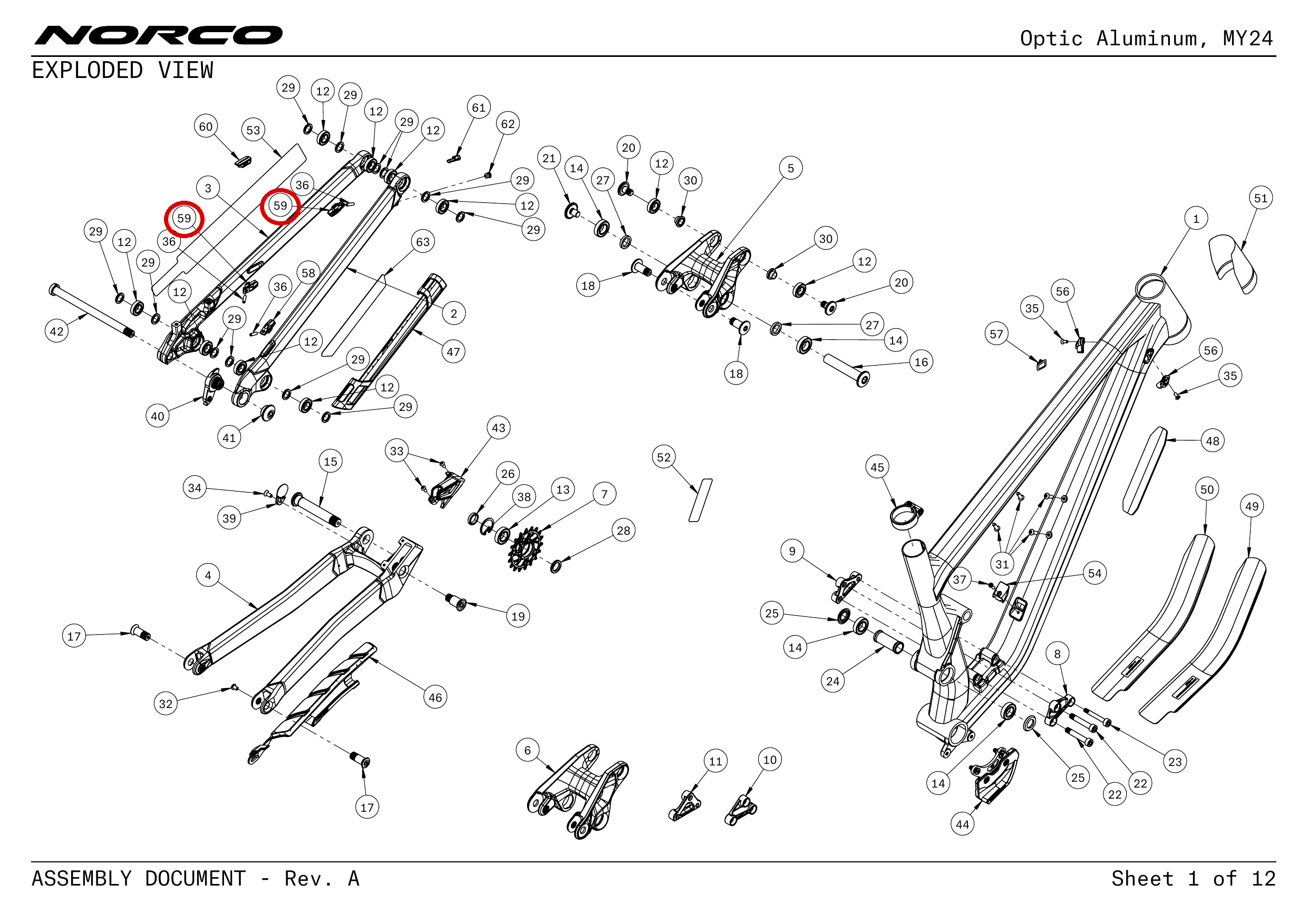 Official technical drawing with the relevant callout highlighted in red