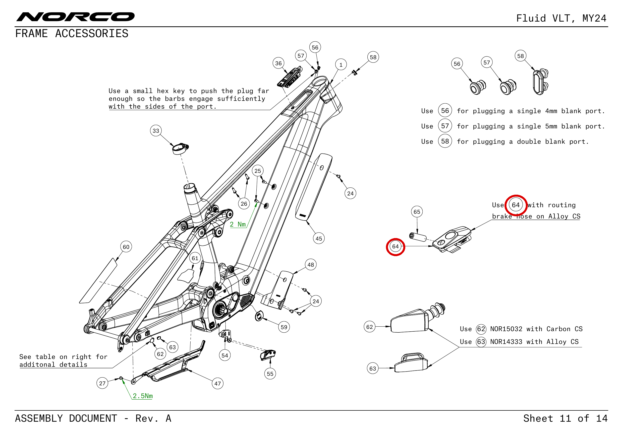 Official technical drawing with the relevant callout highlighted in red