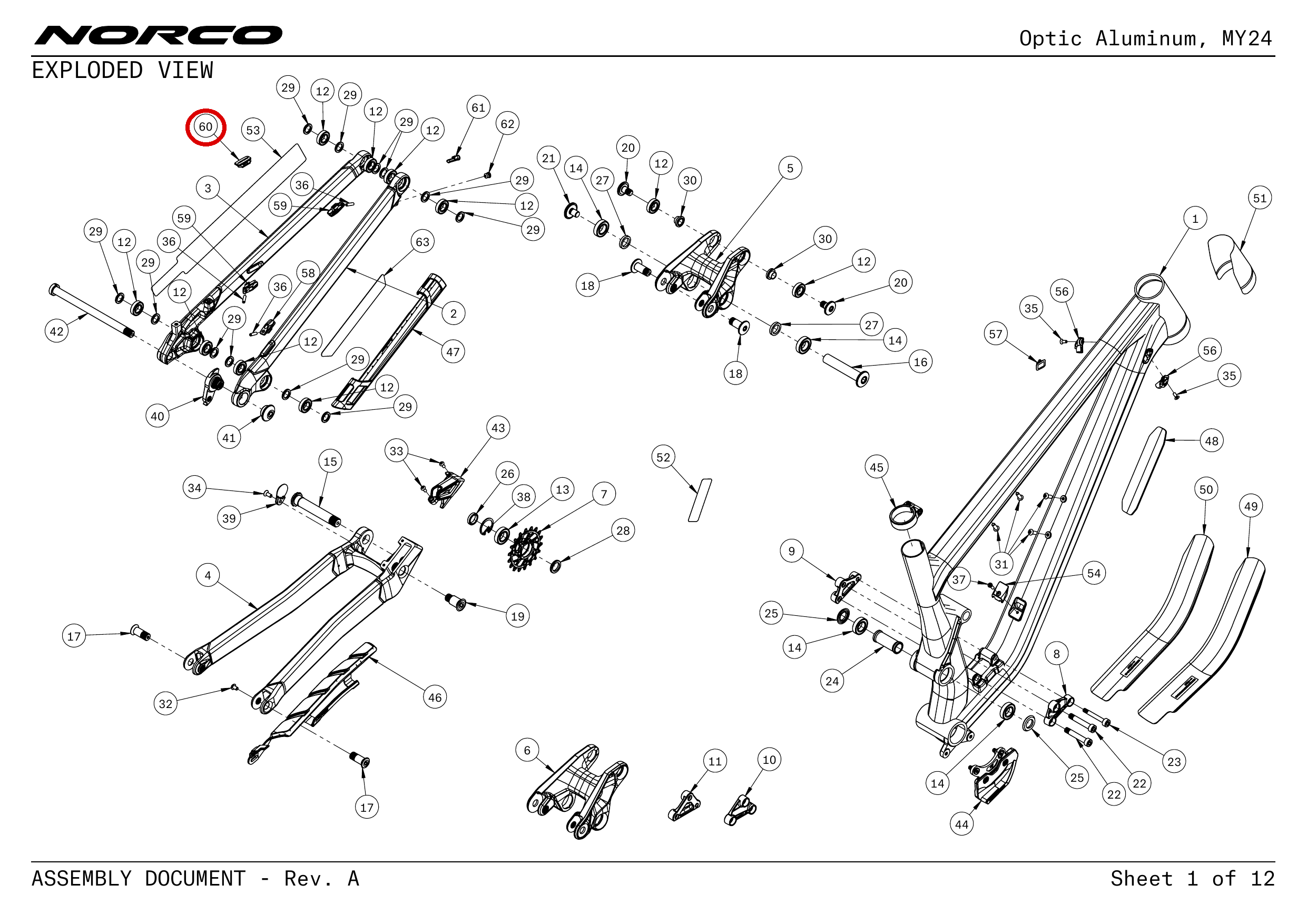 Official technical drawing with the relevant callout highlighted in red