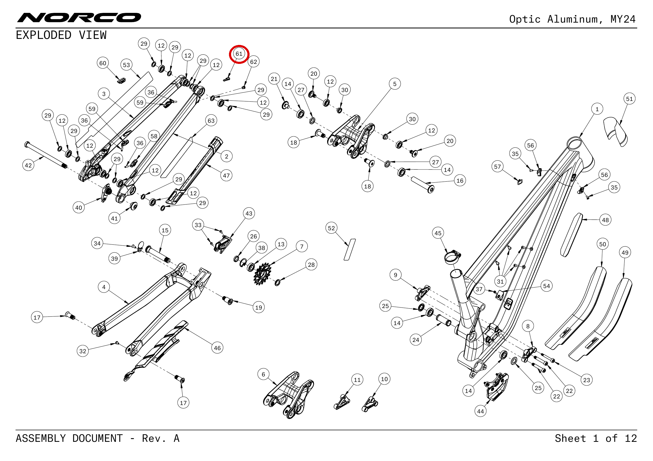 Official technical drawing with the relevant callout highlighted in red