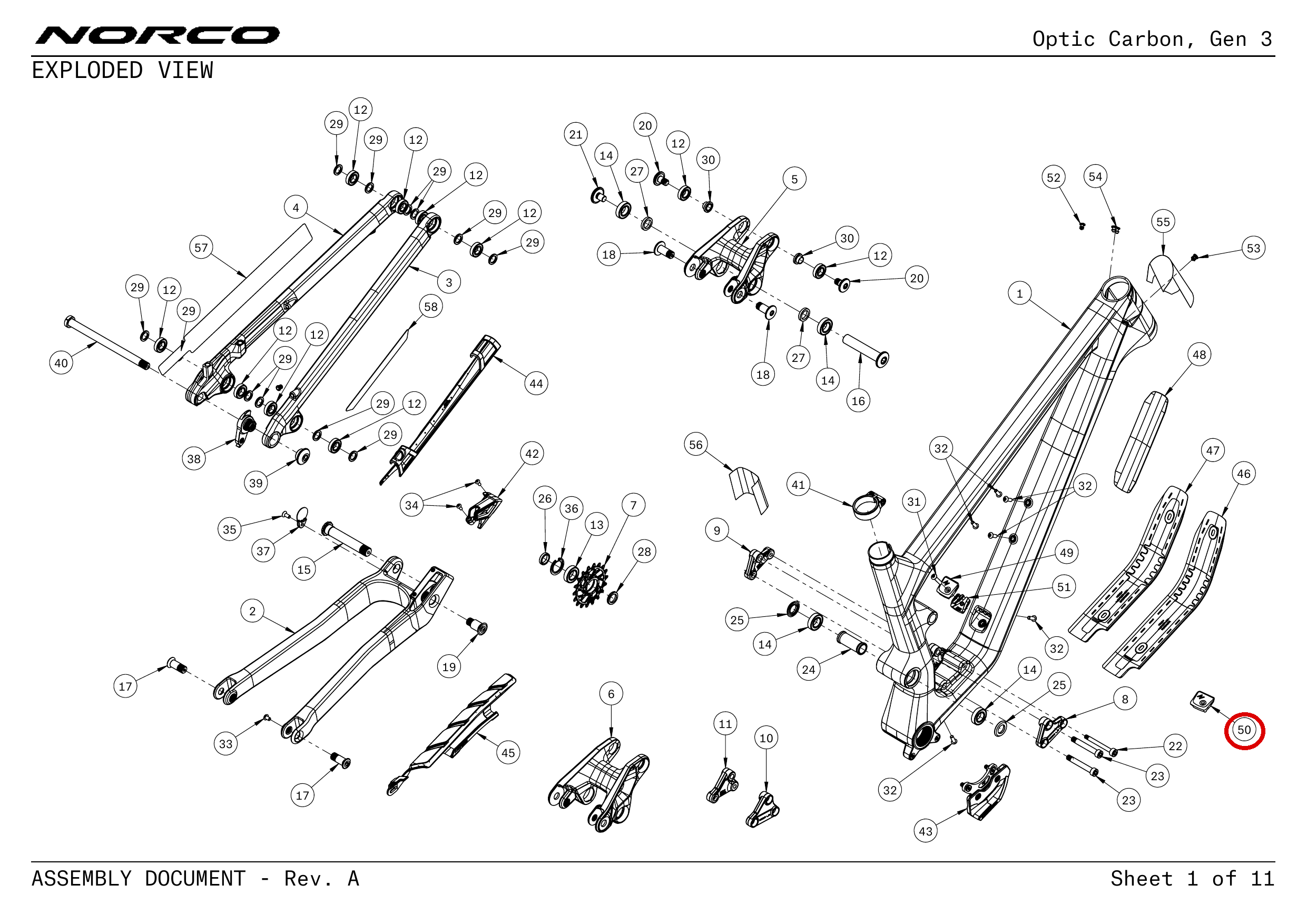 Official technical drawing with the relevant callout highlighted in red