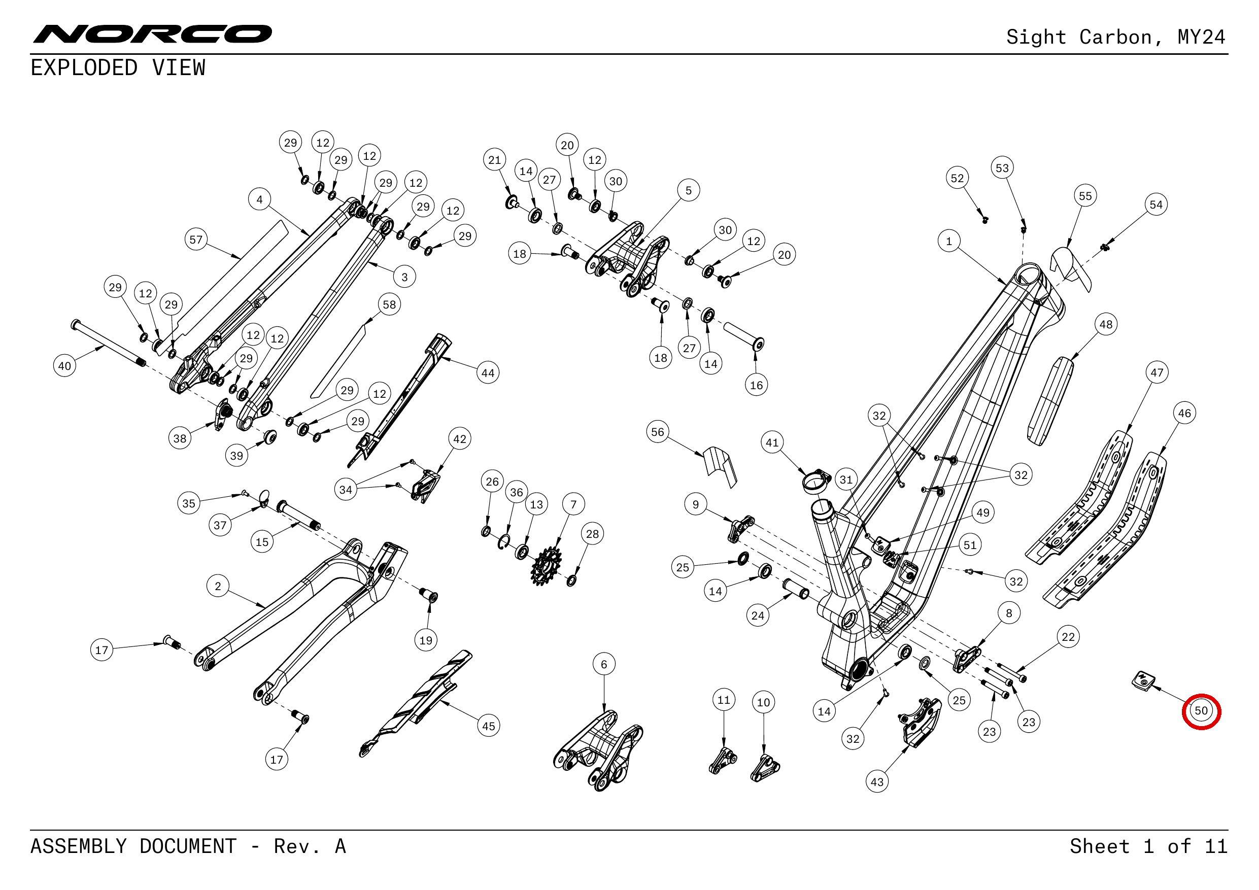 Official technical drawing with the relevant callout highlighted in red
