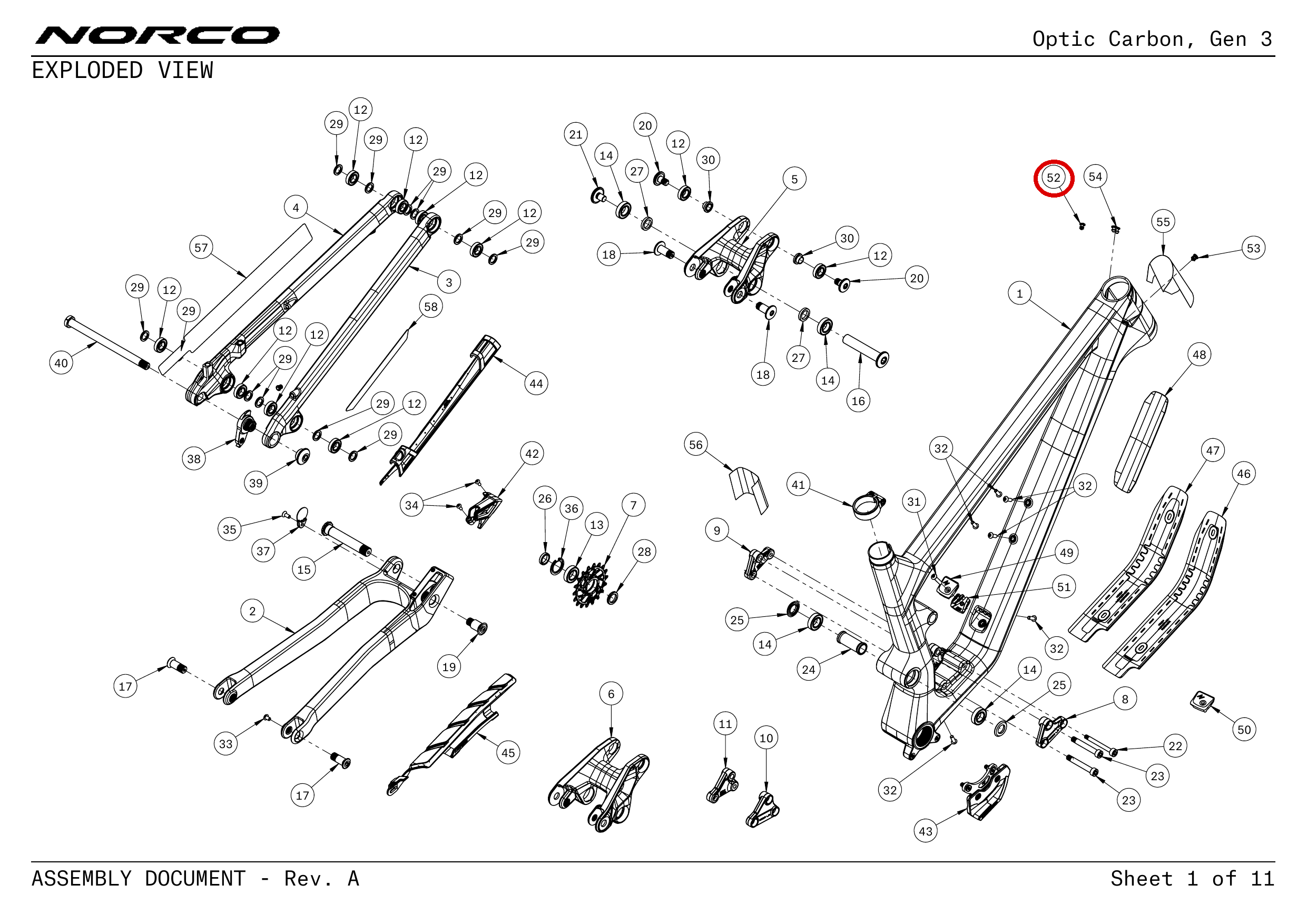 Official technical drawing with the relevant callout highlighted in red
