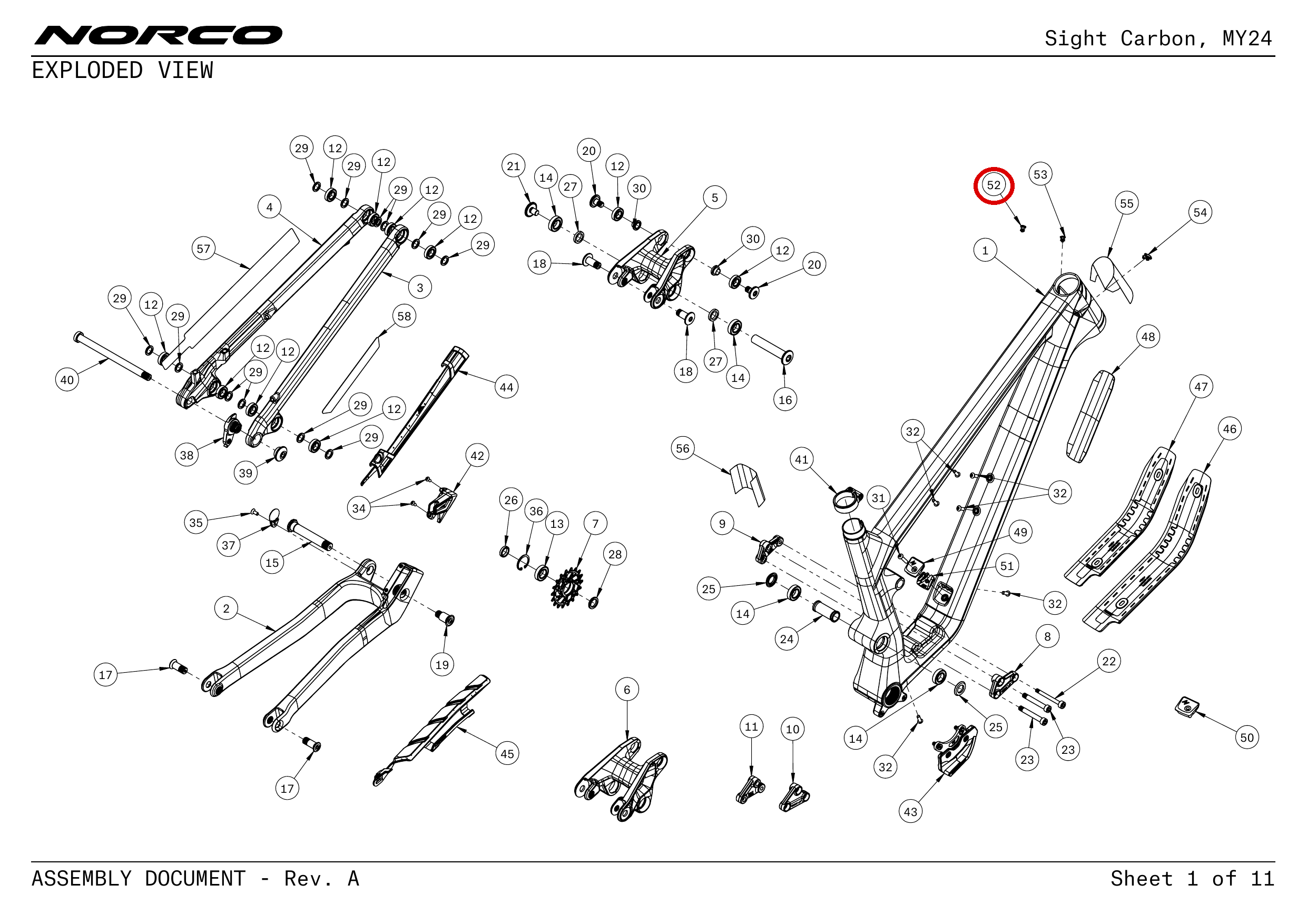 Official technical drawing with the relevant callout highlighted in red