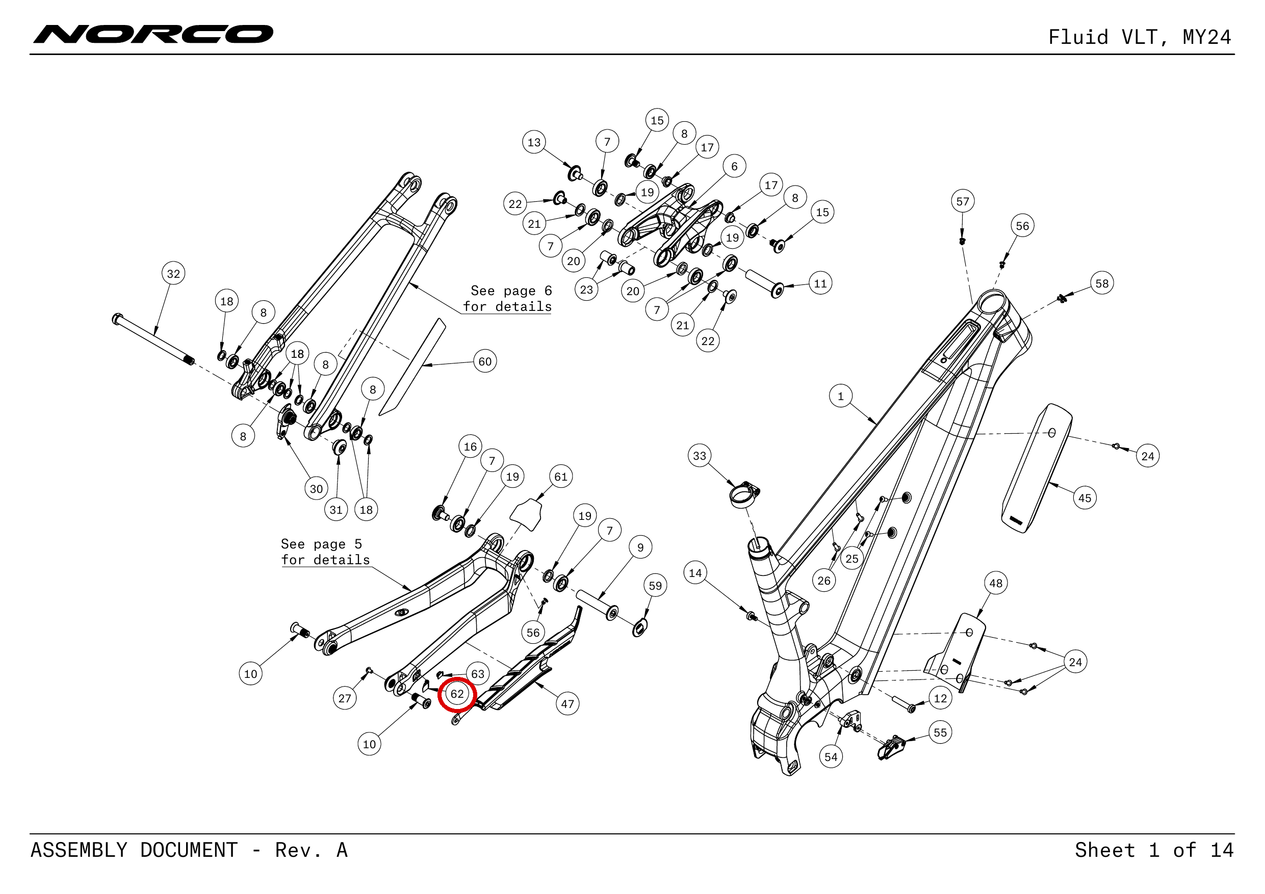 Official technical drawing with the relevant callout highlighted in red