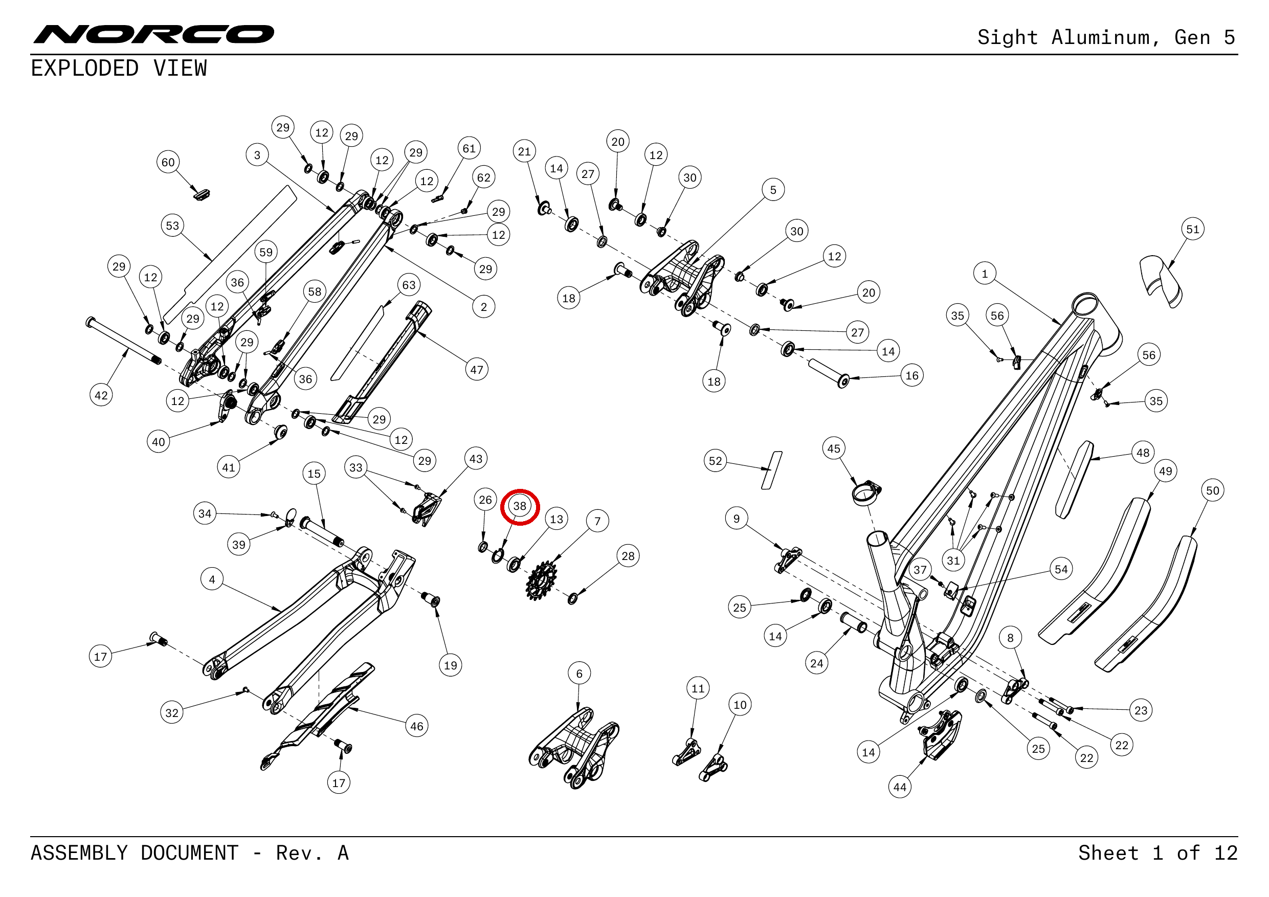 Official technical drawing with the relevant callout highlighted in red