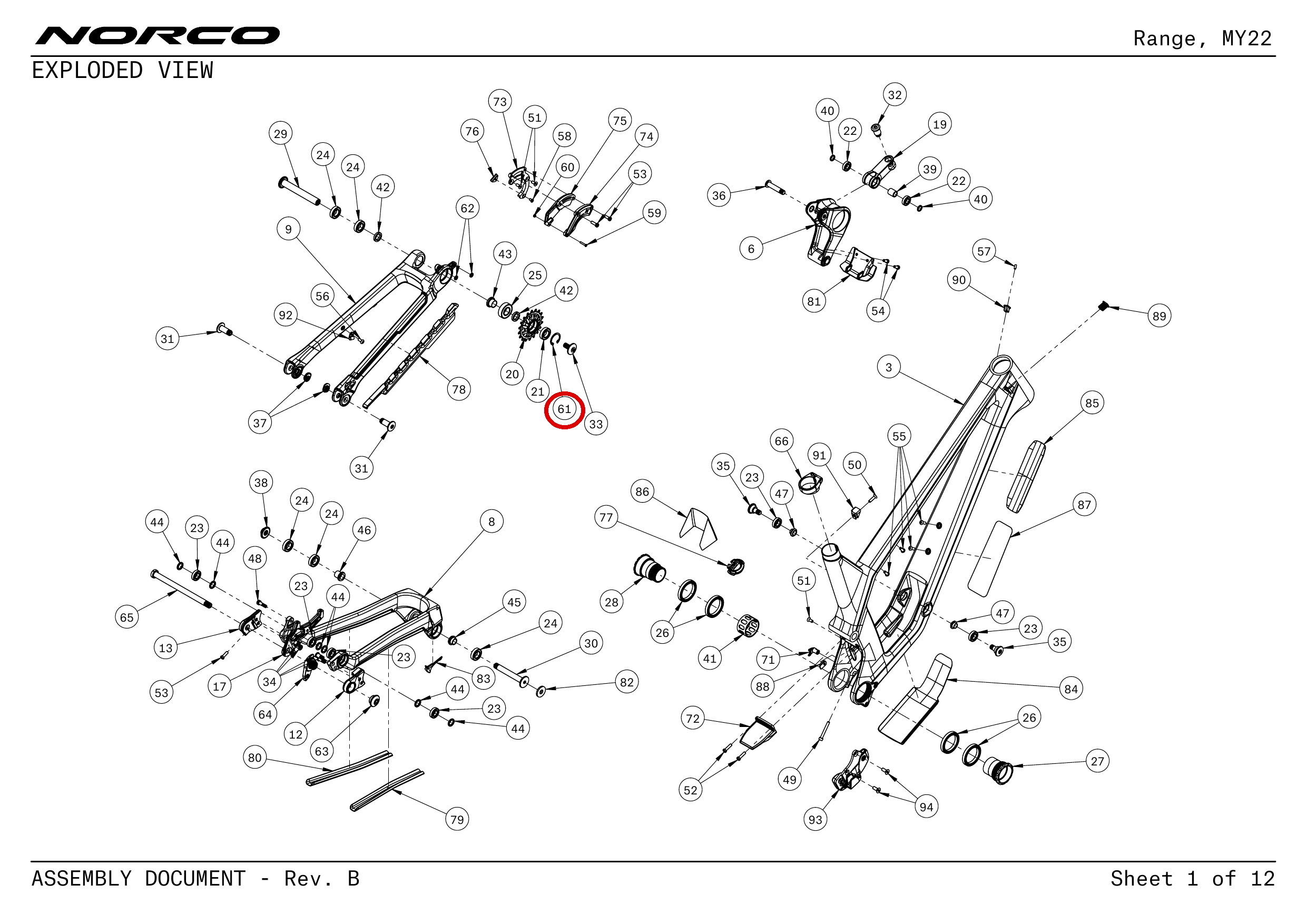 Official technical drawing with the relevant callout highlighted in red