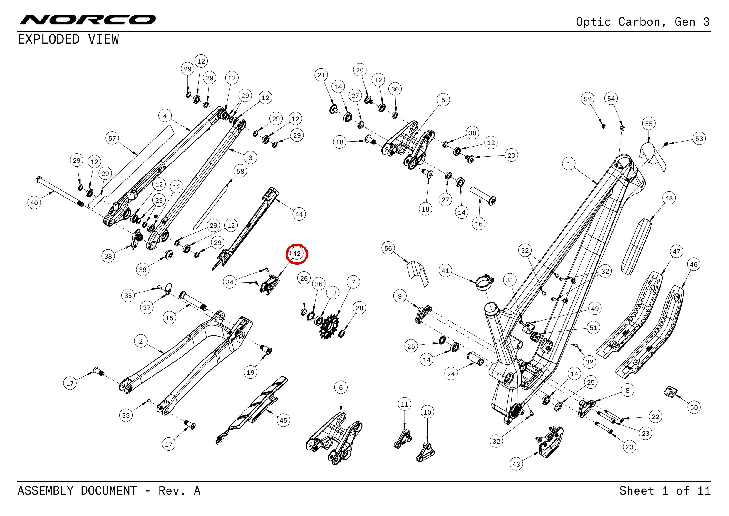 Official technical drawing with the relevant callout highlighted in red