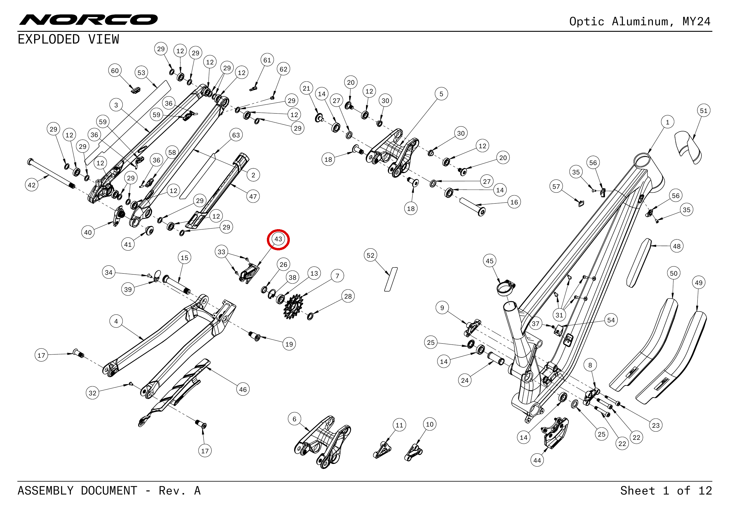 Official technical drawing with the relevant callout highlighted in red