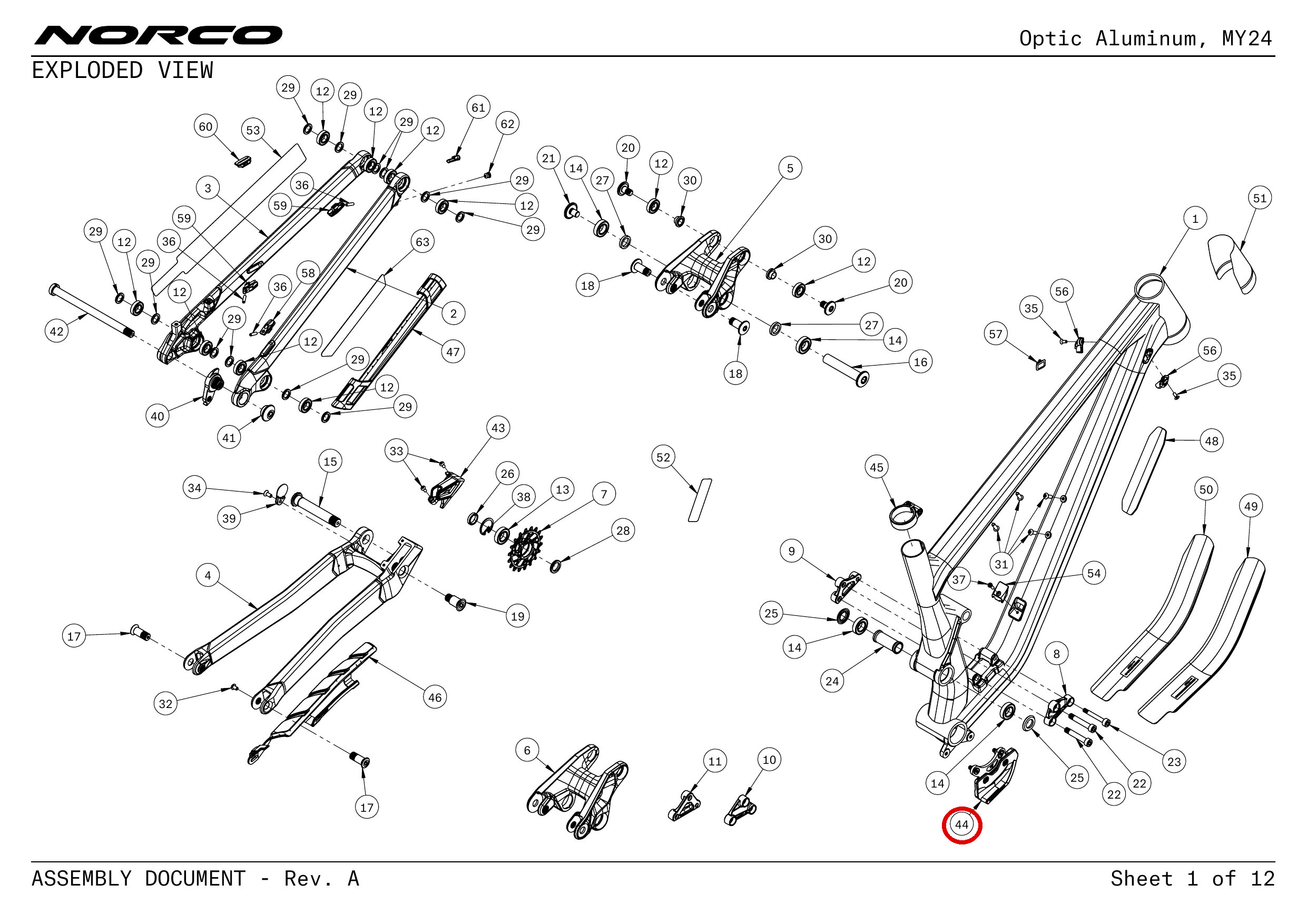 Official technical drawing with the relevant callout highlighted in red