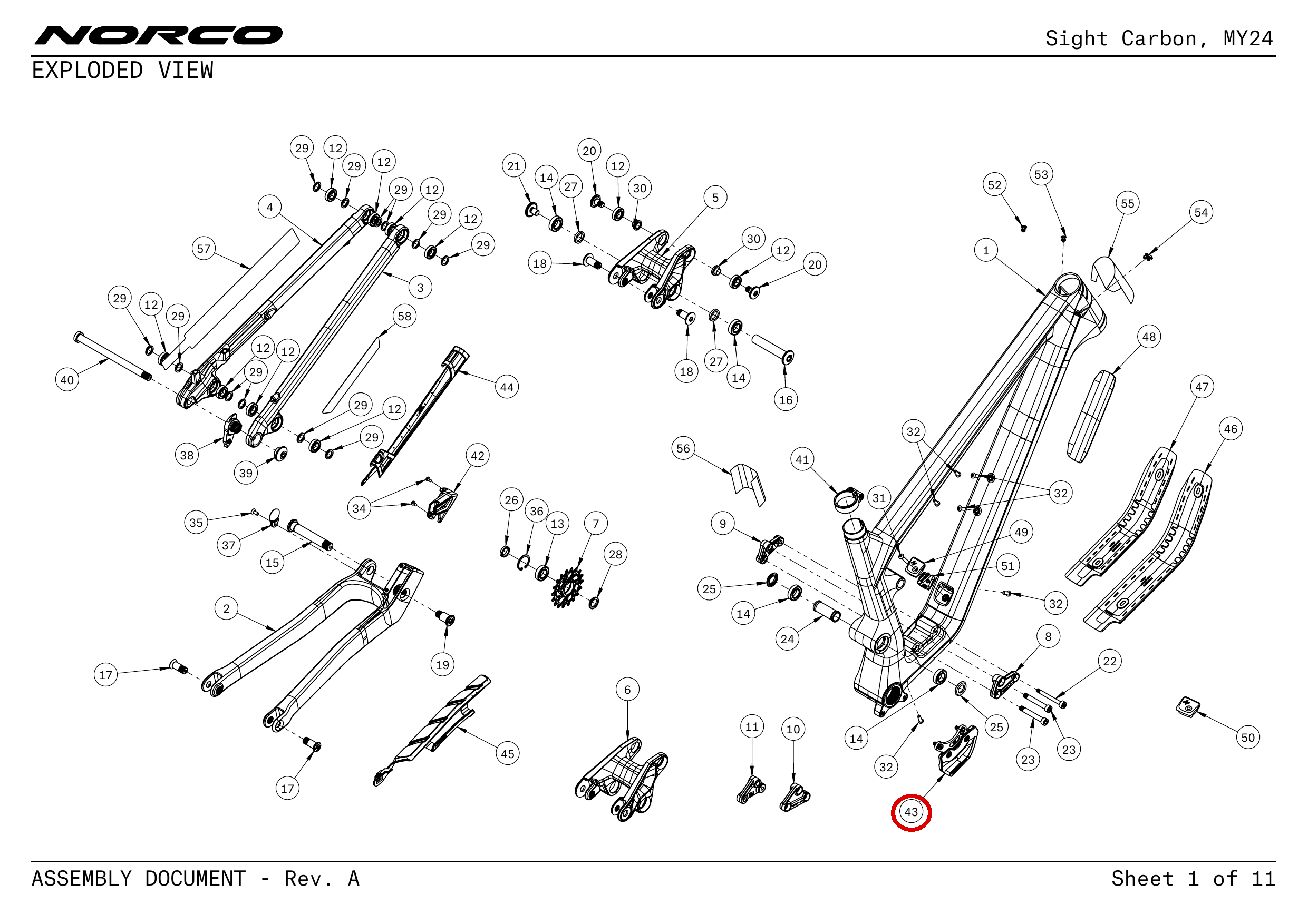 Official technical drawing with the relevant callout highlighted in red