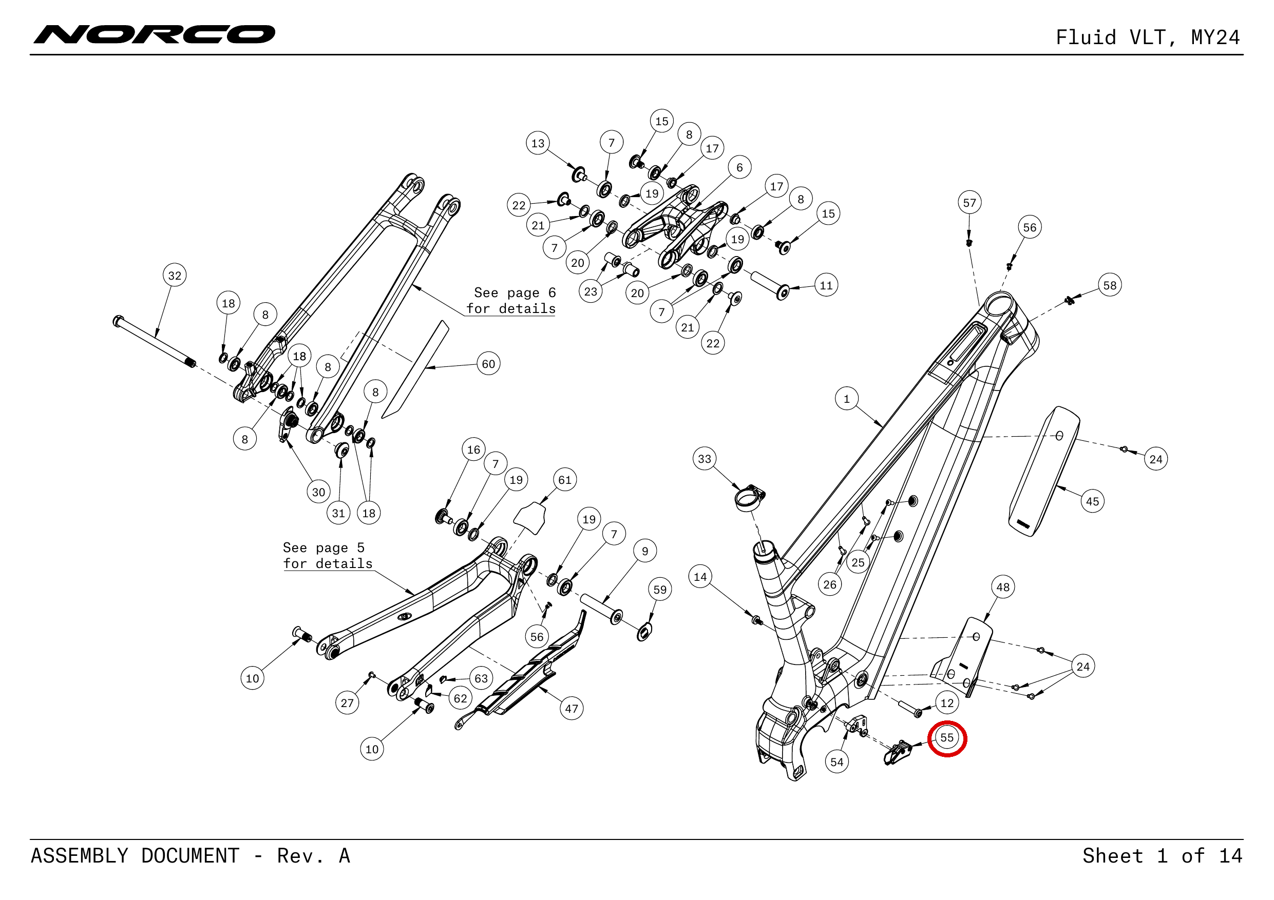 Official technical drawing with the relevant callout highlighted in red