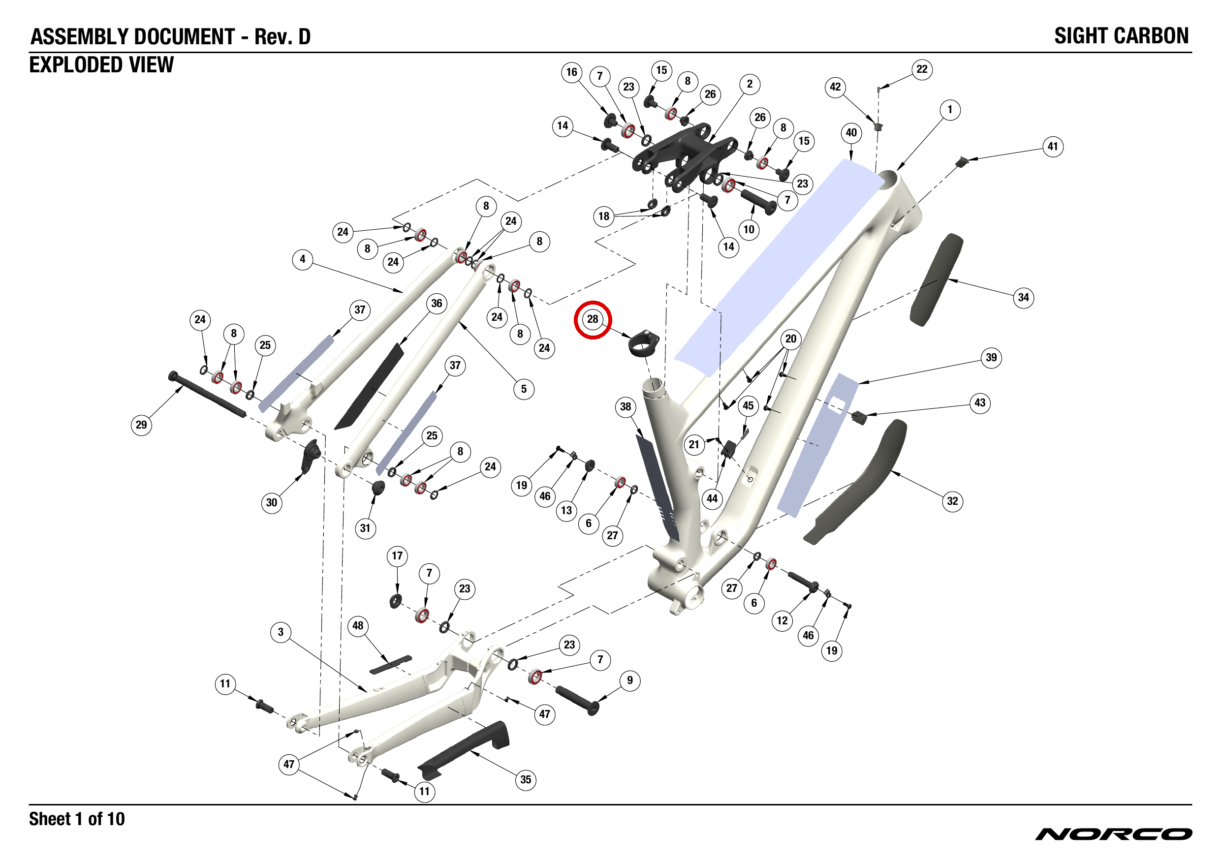 Official technical drawing with the relevant callout highlighted in red