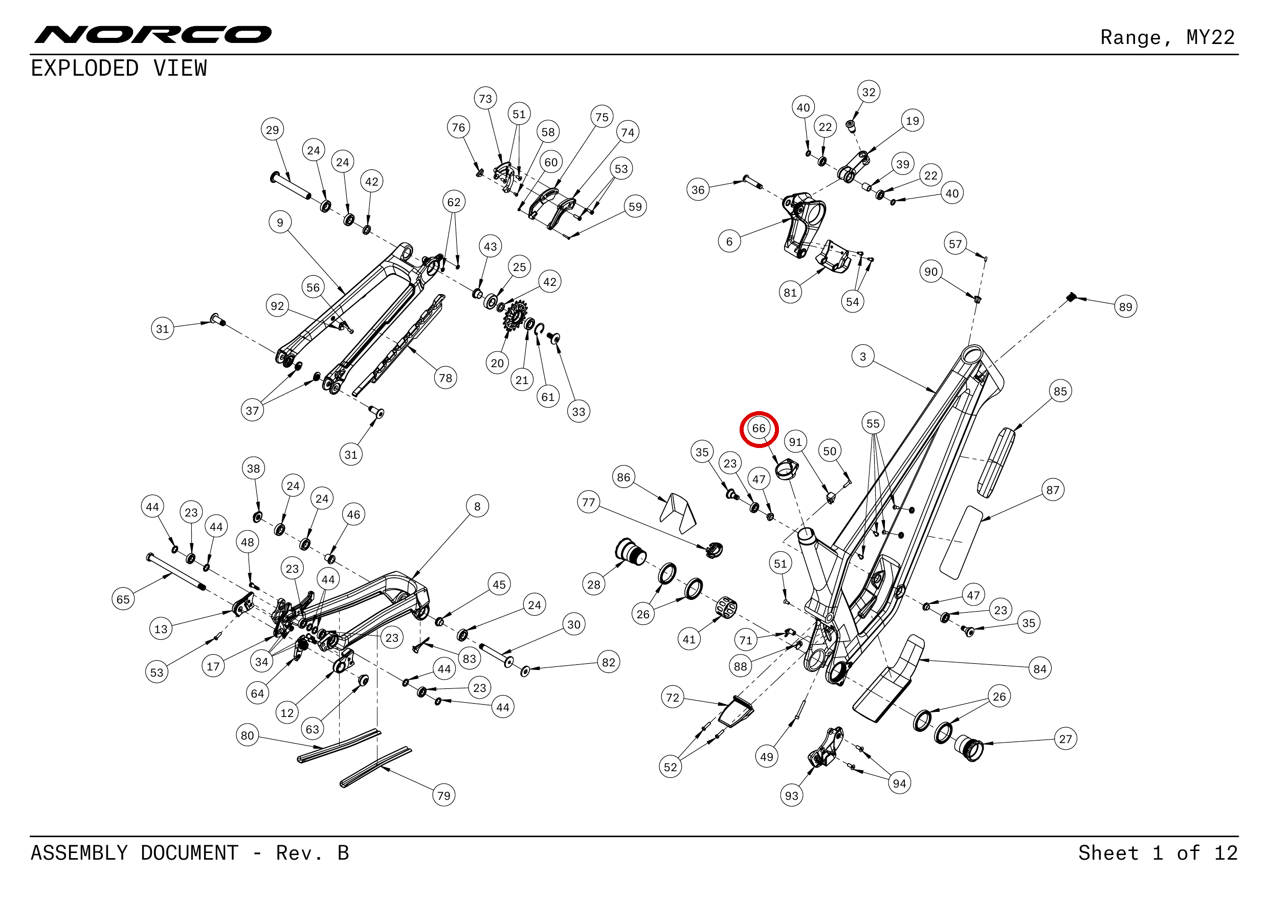 Official technical drawing with the relevant callout highlighted in red