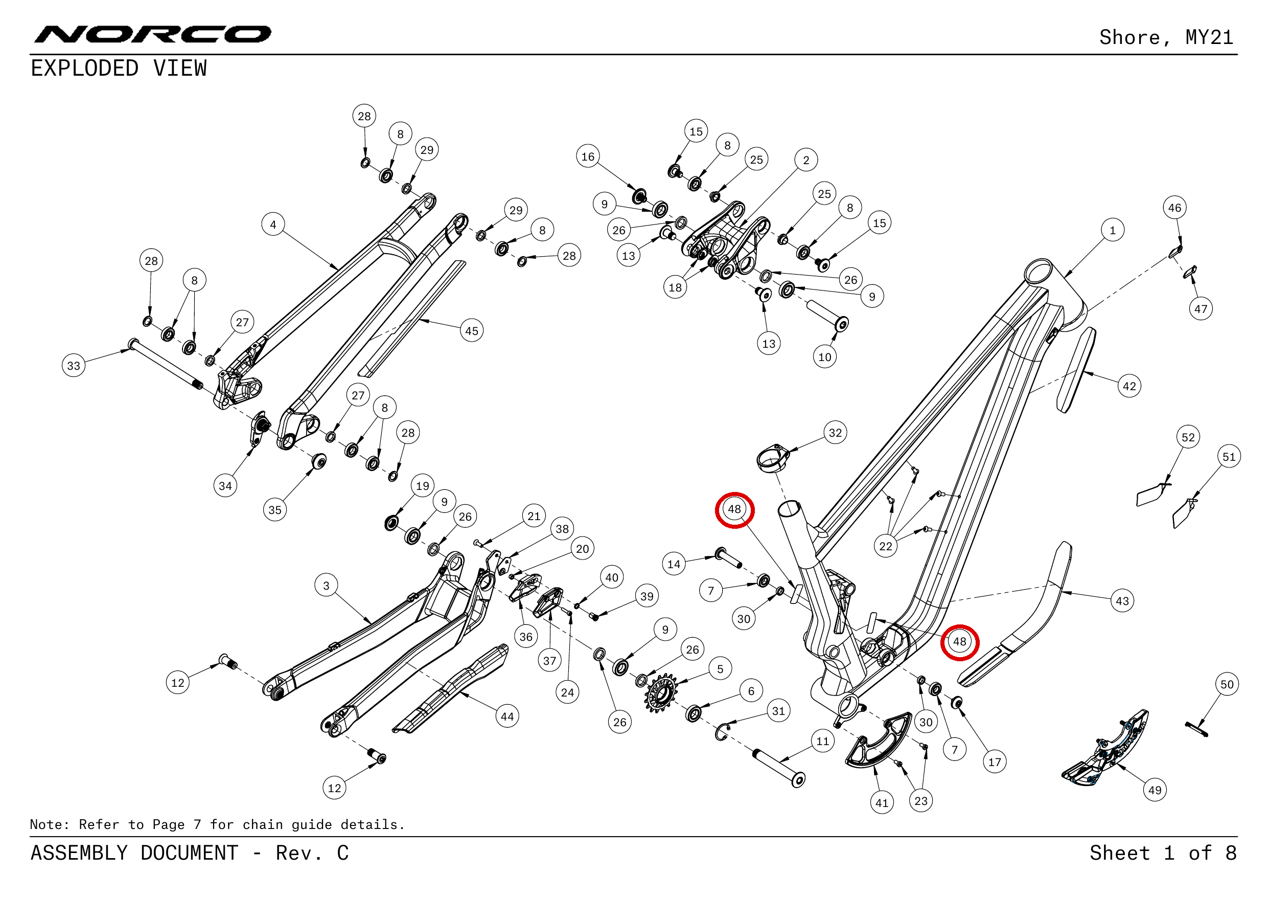 Official technical drawing with the relevant callout highlighted in red