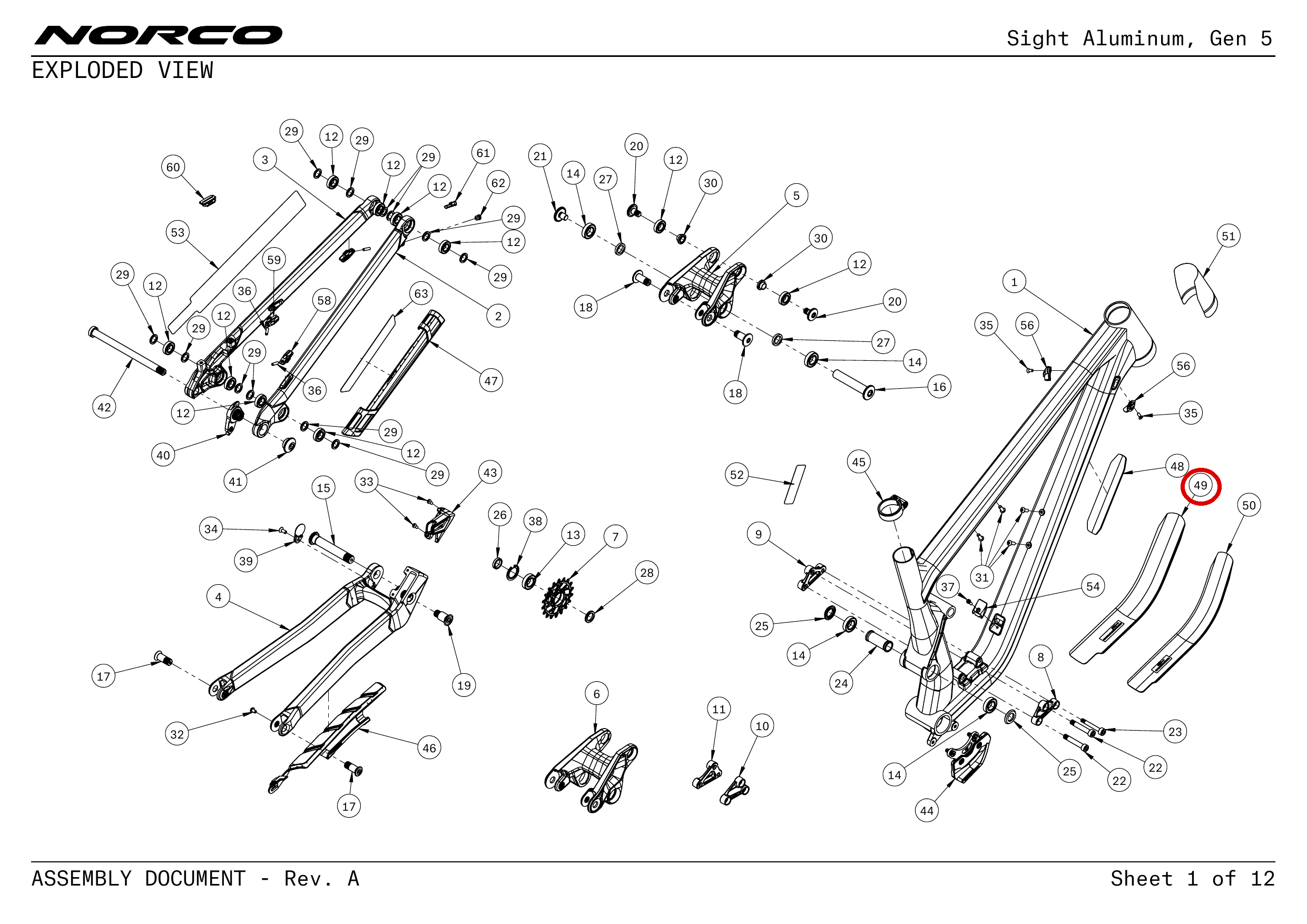 Official technical drawing with the relevant callout highlighted in red