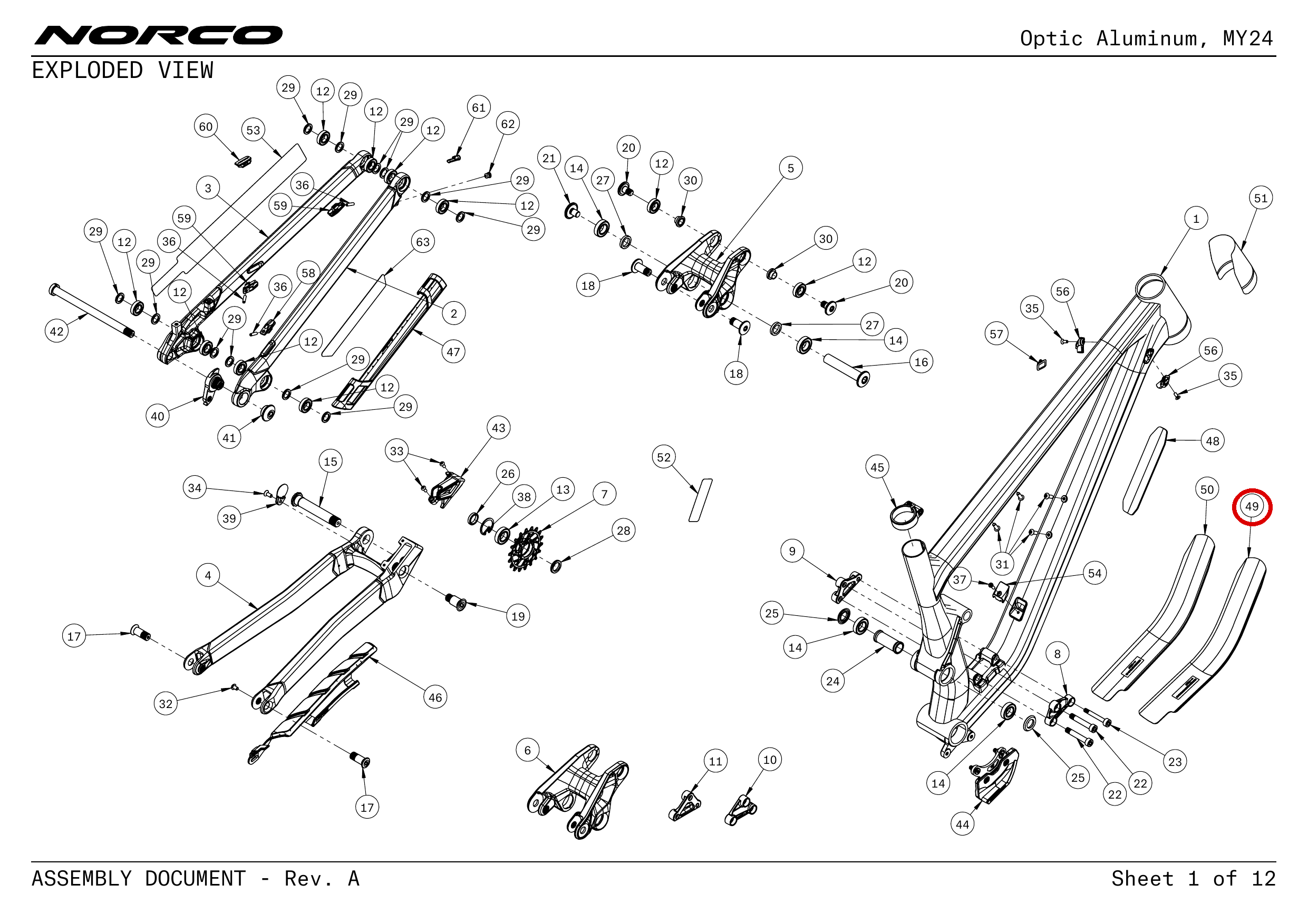 Official technical drawing with the relevant callout highlighted in red