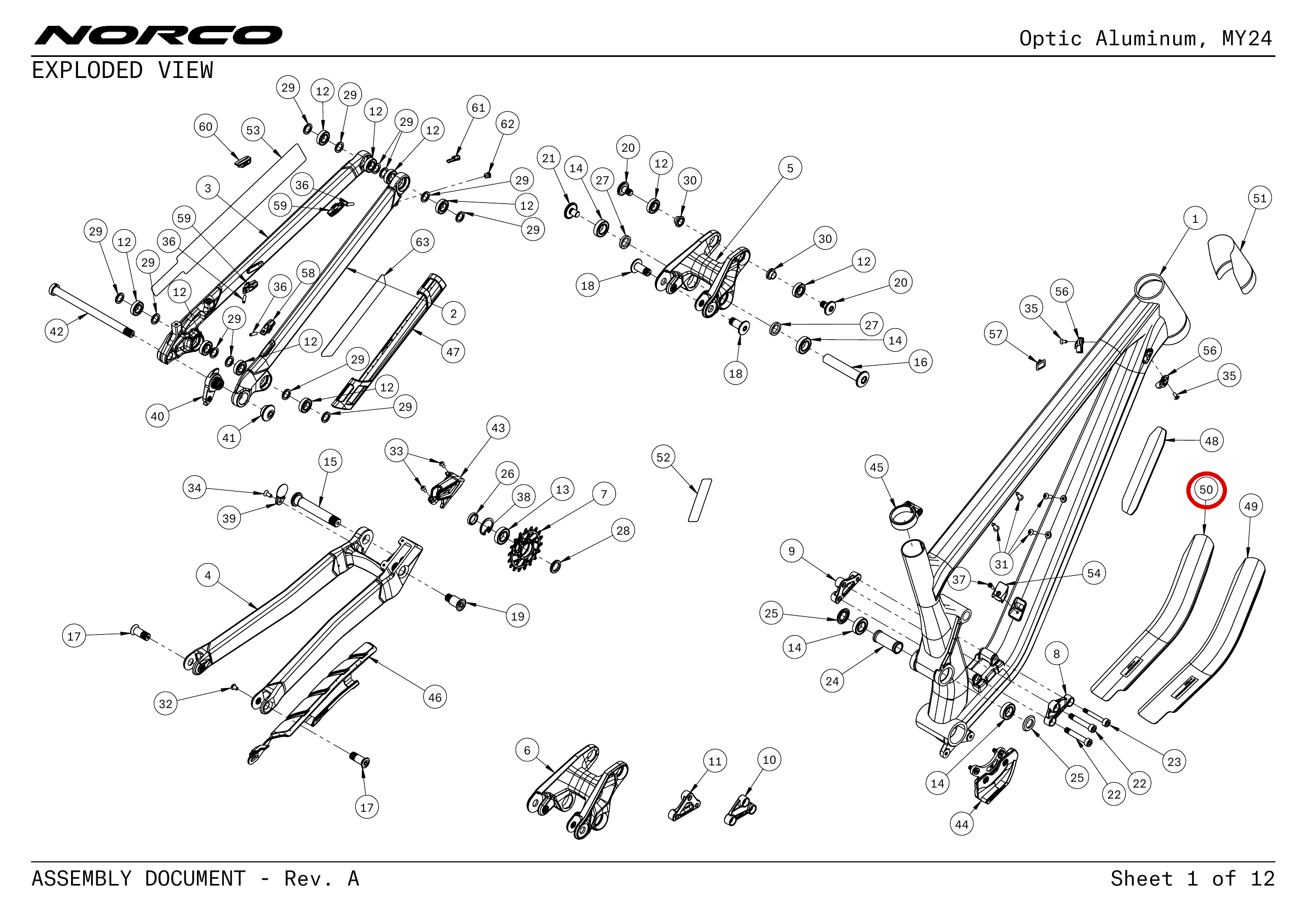 Official technical drawing with the relevant callout highlighted in red