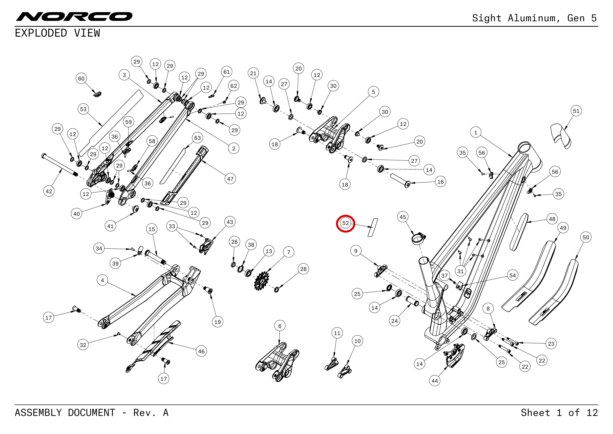 Official technical drawing with the relevant callout highlighted in red