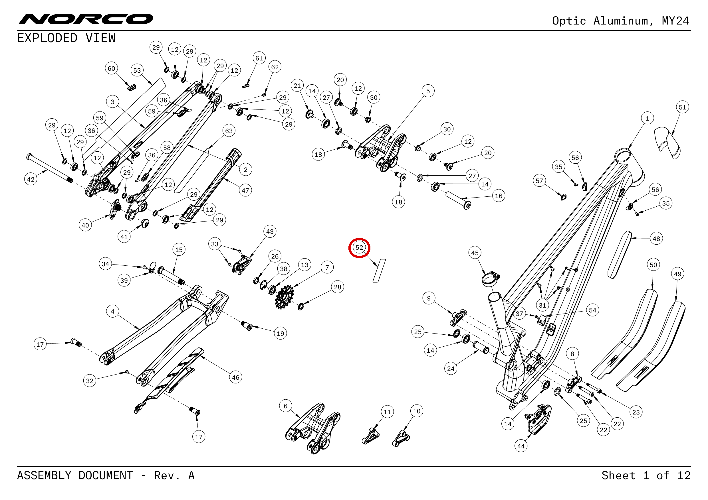 Official technical drawing with the relevant callout highlighted in red