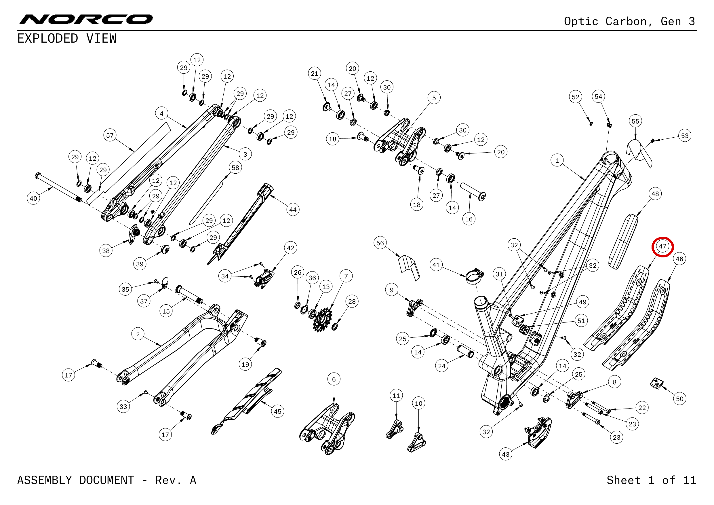 Official technical drawing with the relevant callout highlighted in red