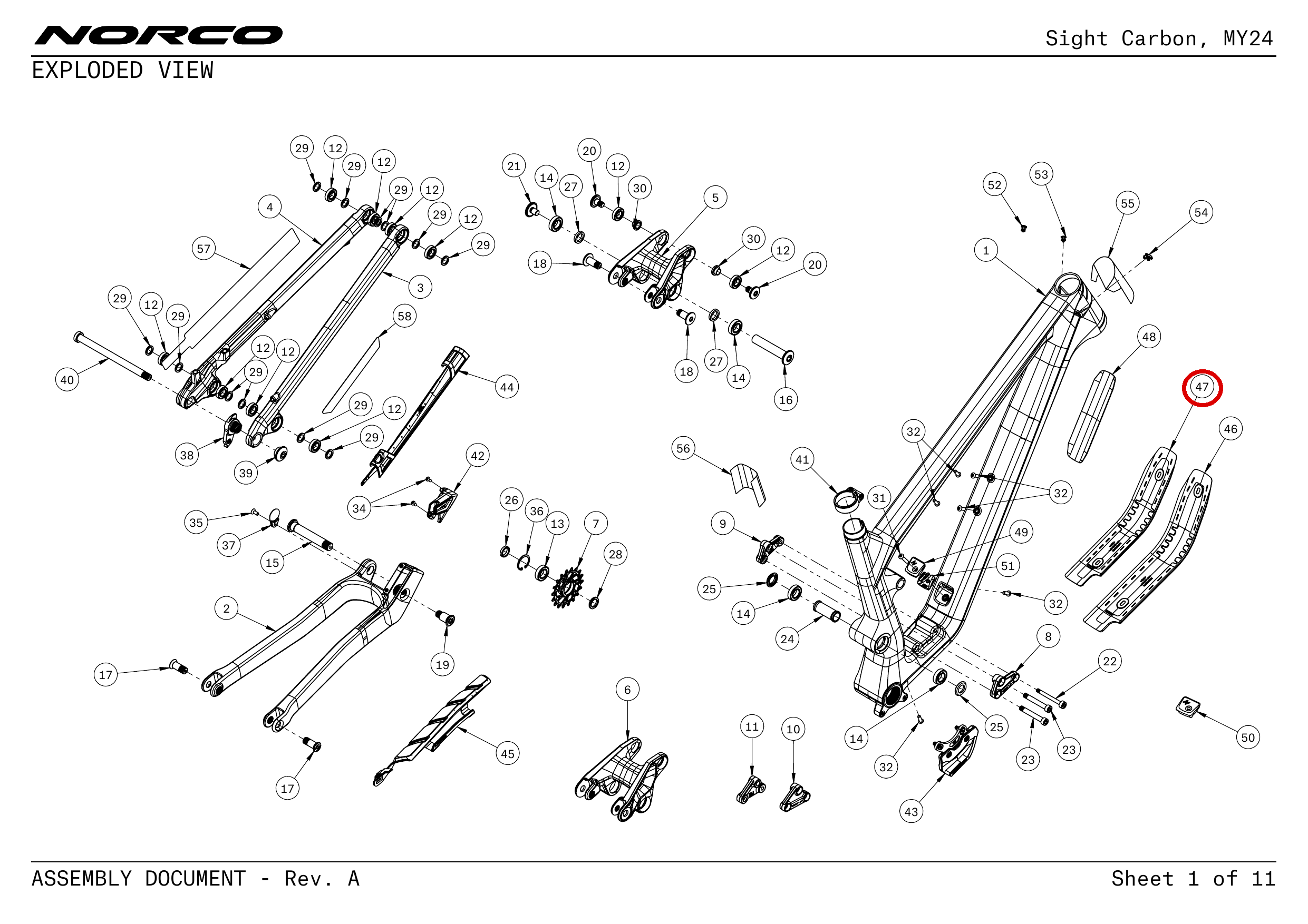 Official technical drawing with the relevant callout highlighted in red