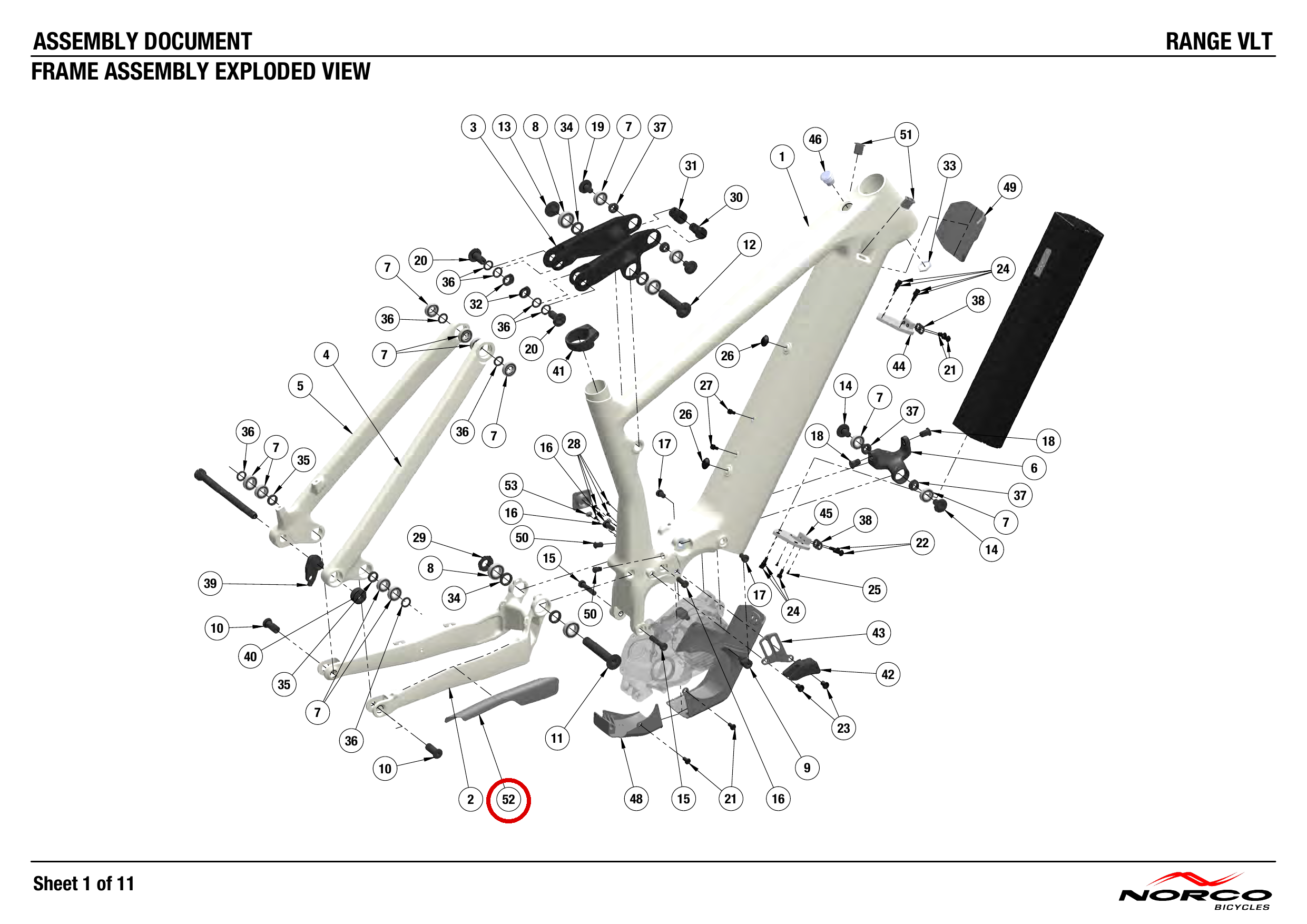 Official technical drawing with the relevant callout highlighted in red