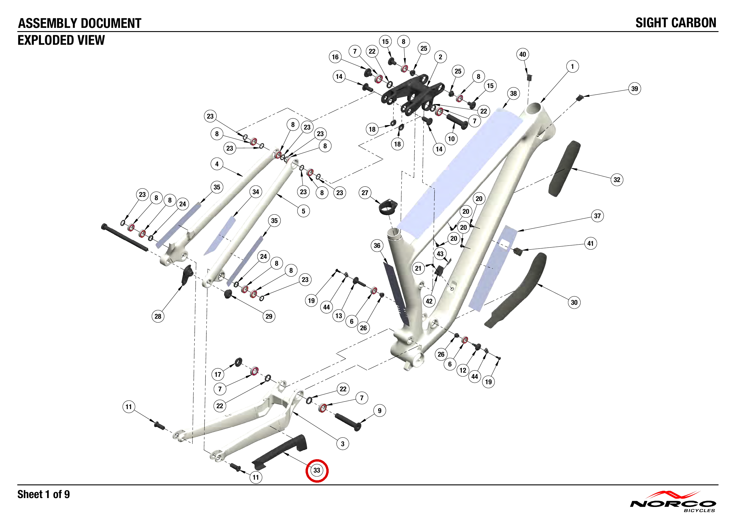 Official technical drawing with the relevant callout highlighted in red