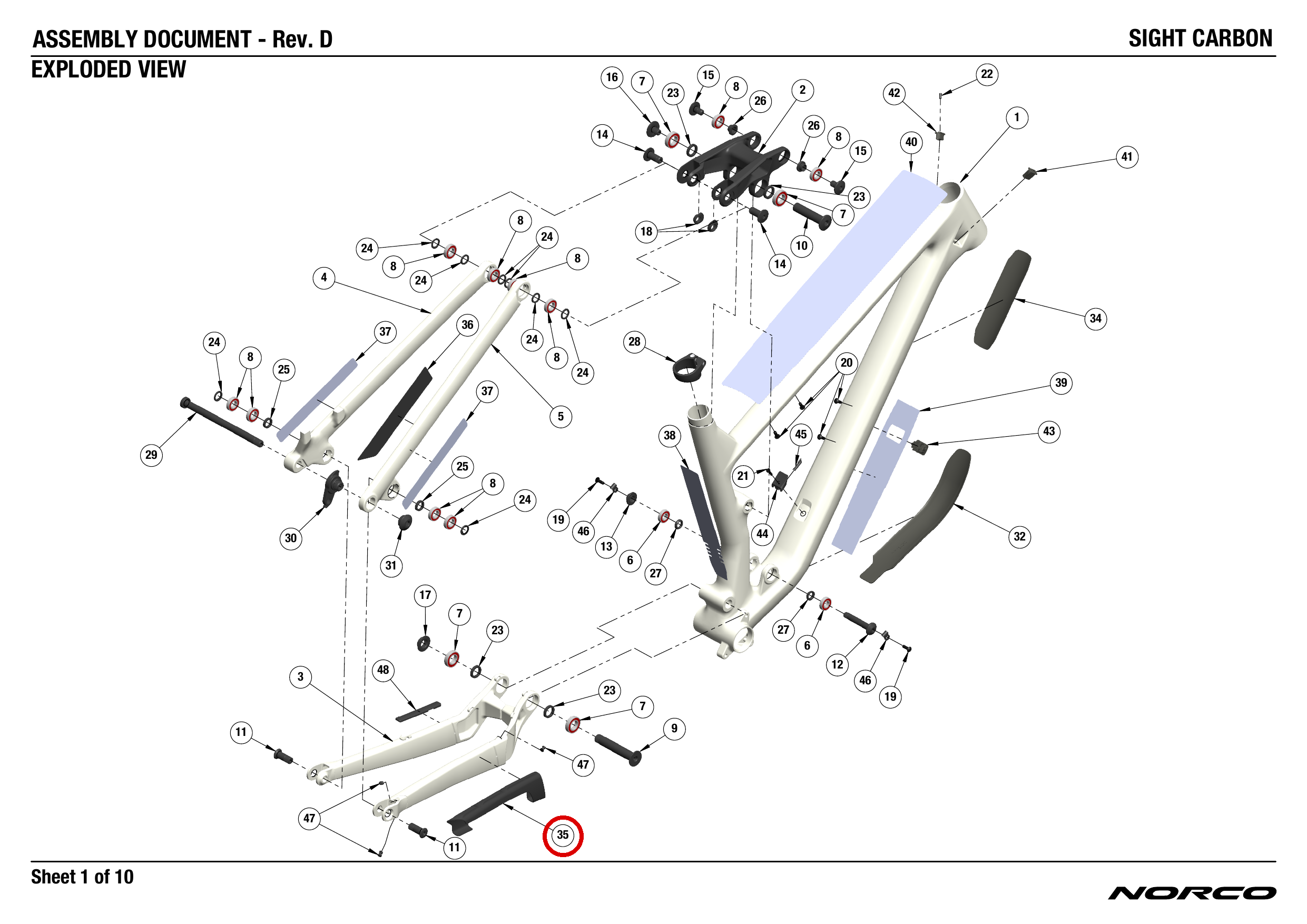 Official technical drawing with the relevant callout highlighted in red
