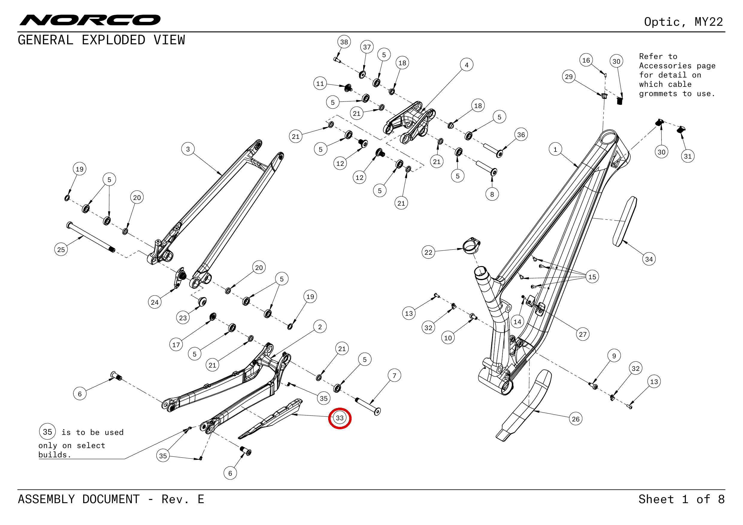 Official technical drawing with the relevant callout highlighted in red